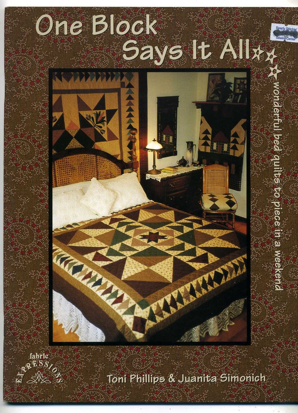 One block says it all: Wonderful bed quilts to piece in a weekend used book depot
