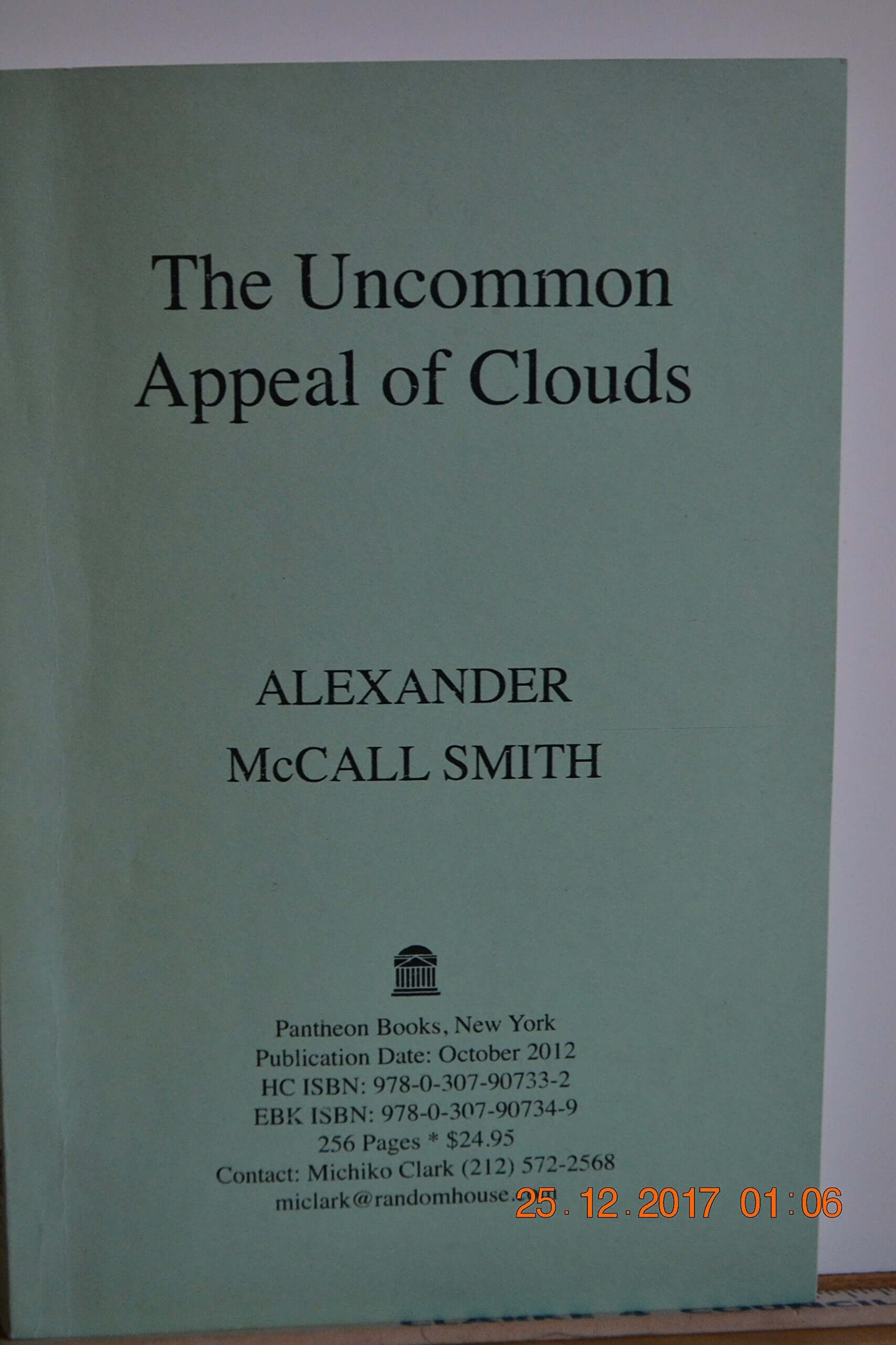 The Uncommon Appeal of Clouds: An Isabel Dalhousie Novel (9) used book depot