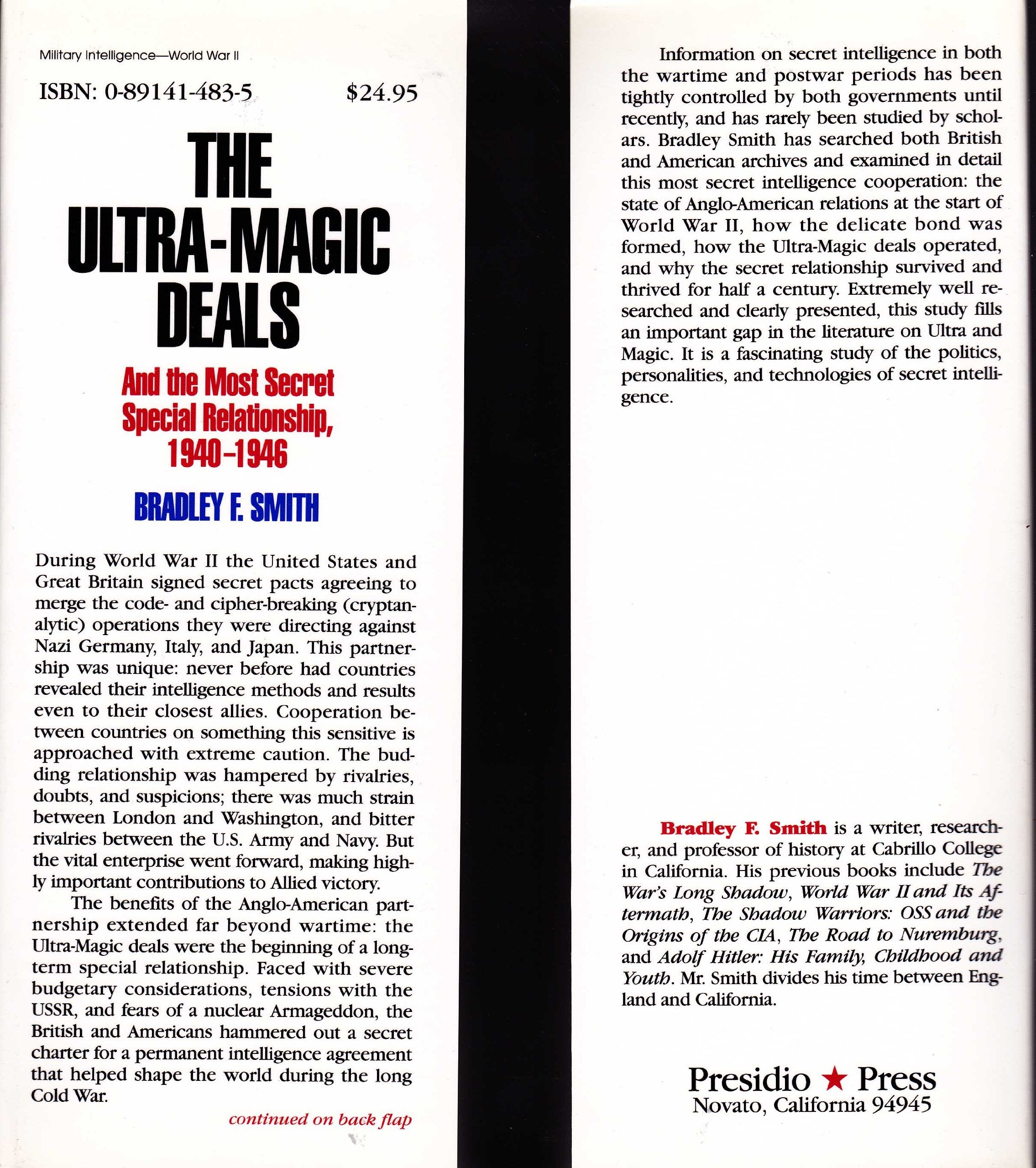 The Ultra-Magic Deals and the Most Secret Special Relationship, 1940-1946 used book depot