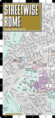 Streetwise Rome Map - Laminated City Center Street Map of Rome, Italy - Folding pocket size travel map with metro map, subway