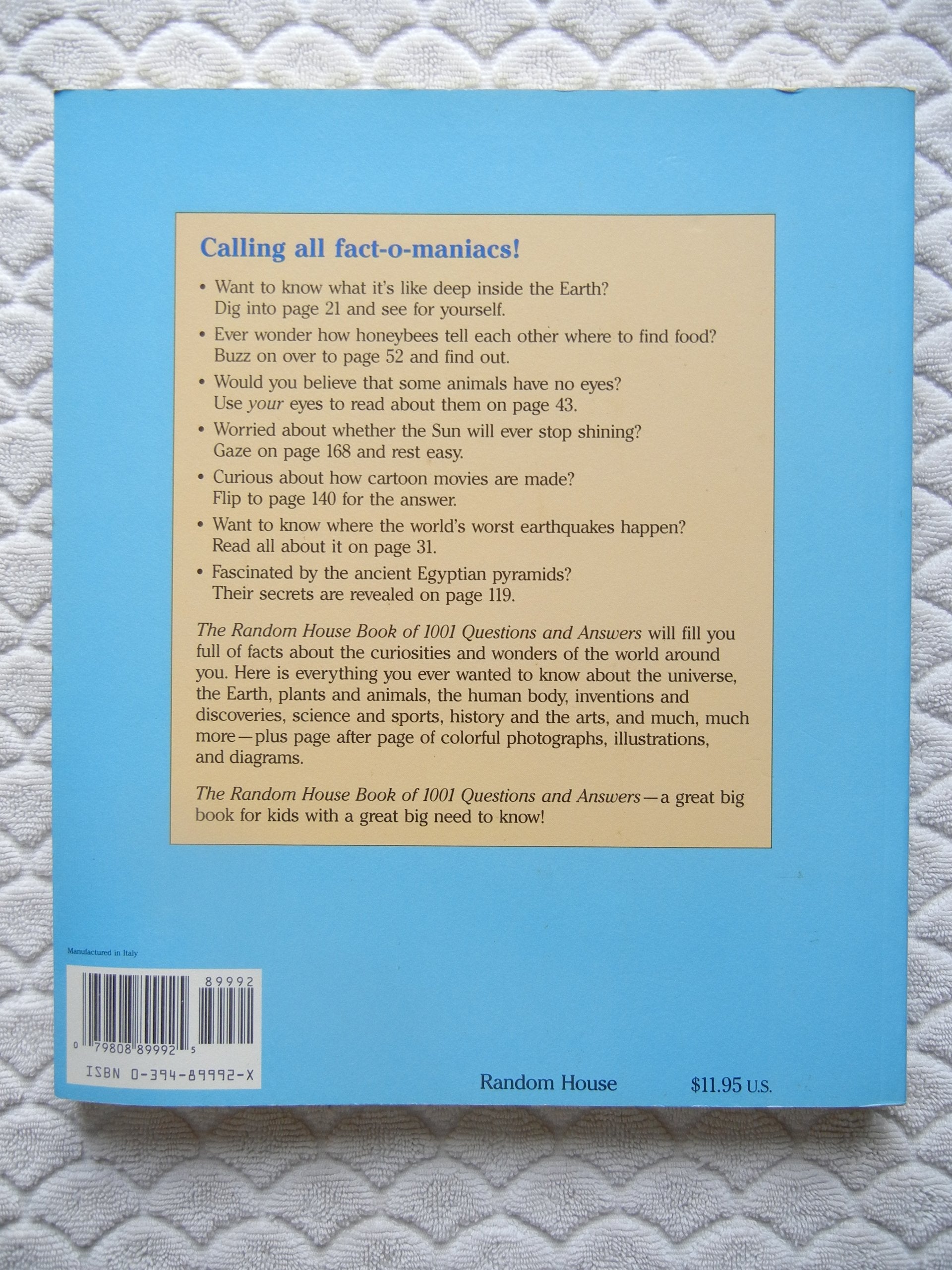 The Random House Book of 1001 Questions & Answers used book depot