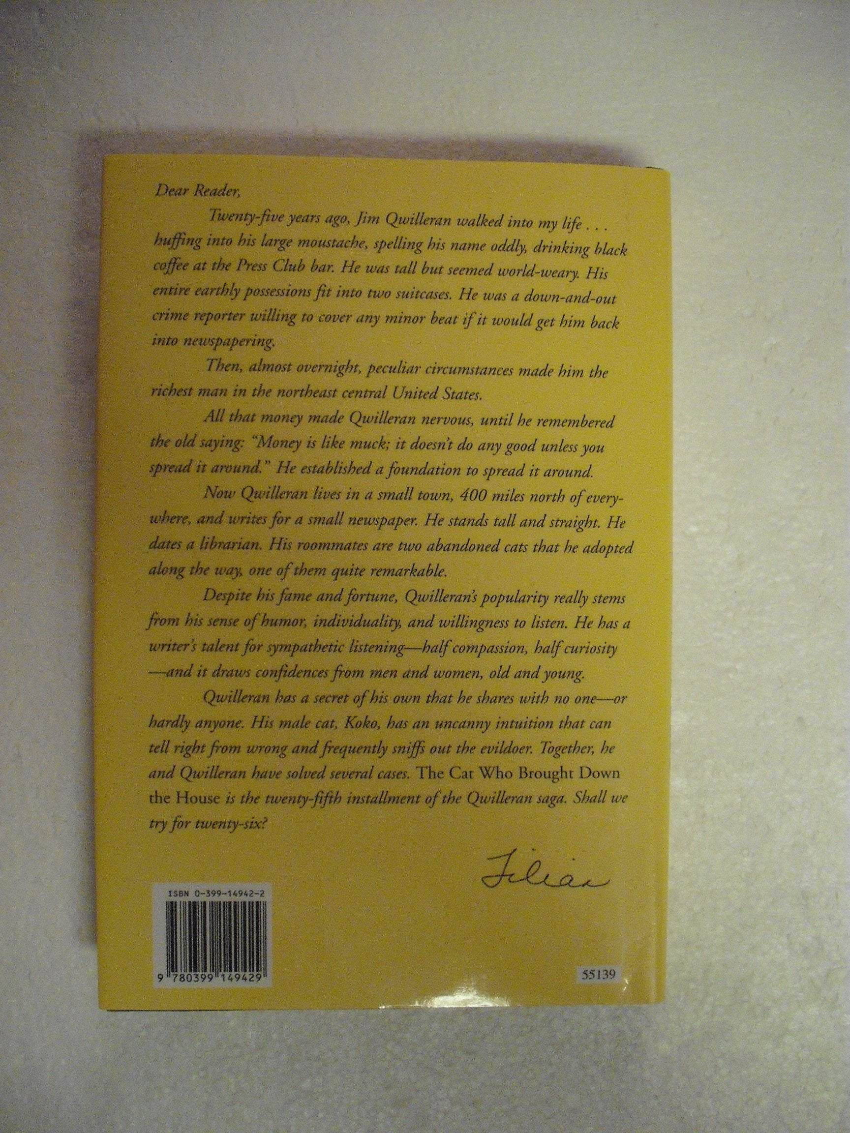The Cat Who Brought Down the House used book depot