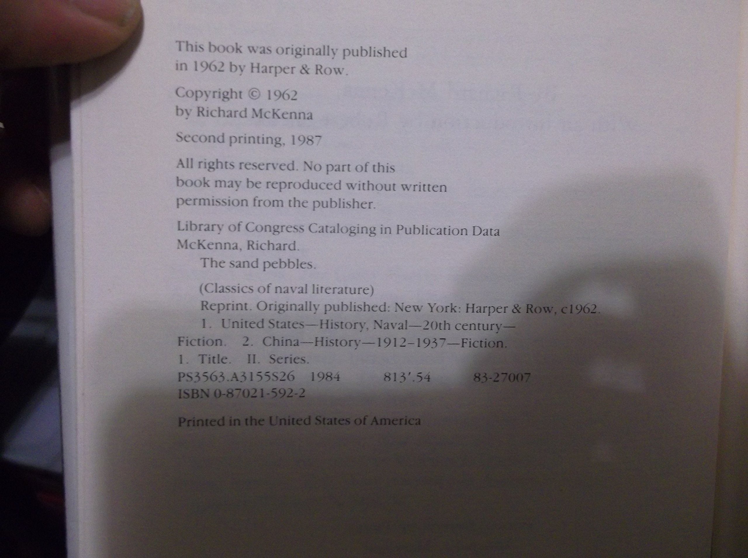 The Sand Pebbles (CLASSICS OF NAVAL LITERATURE) used book depot