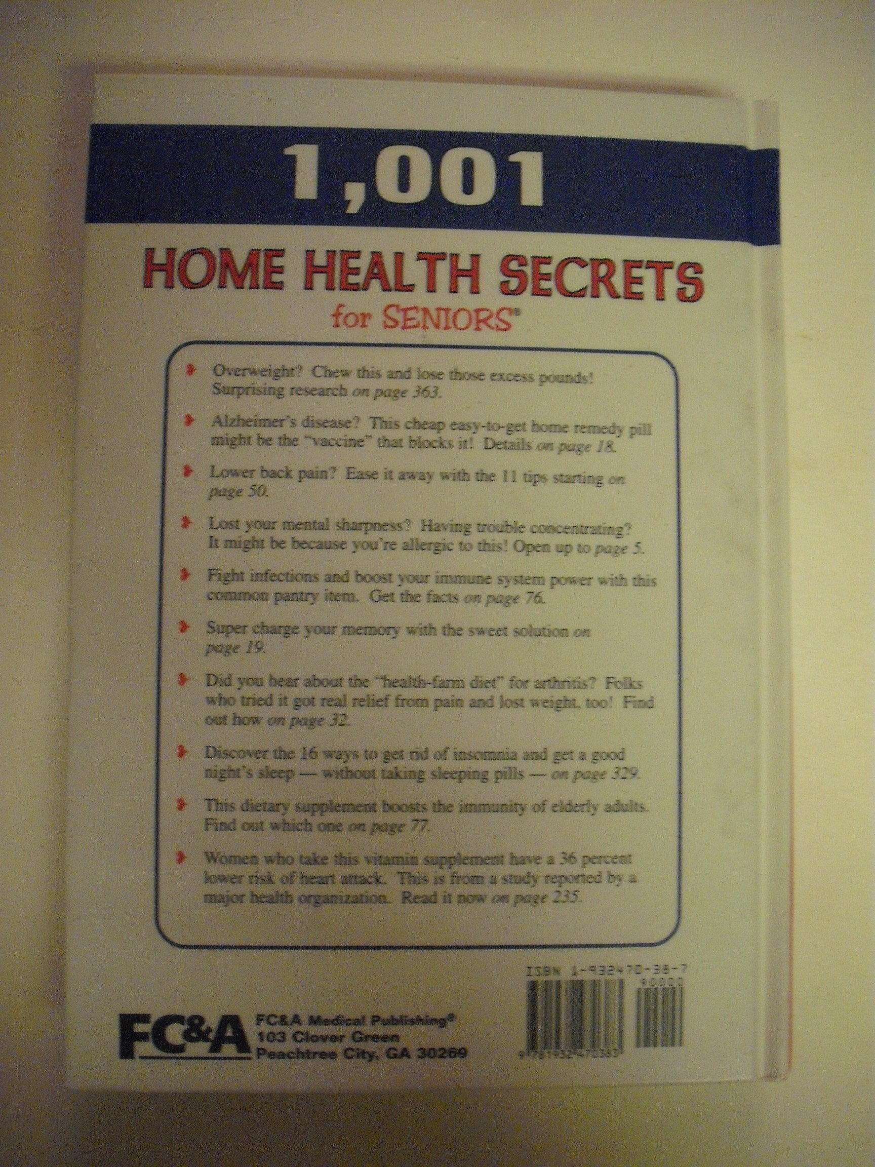 1001 Home Health Secrets for Seniors used book depot