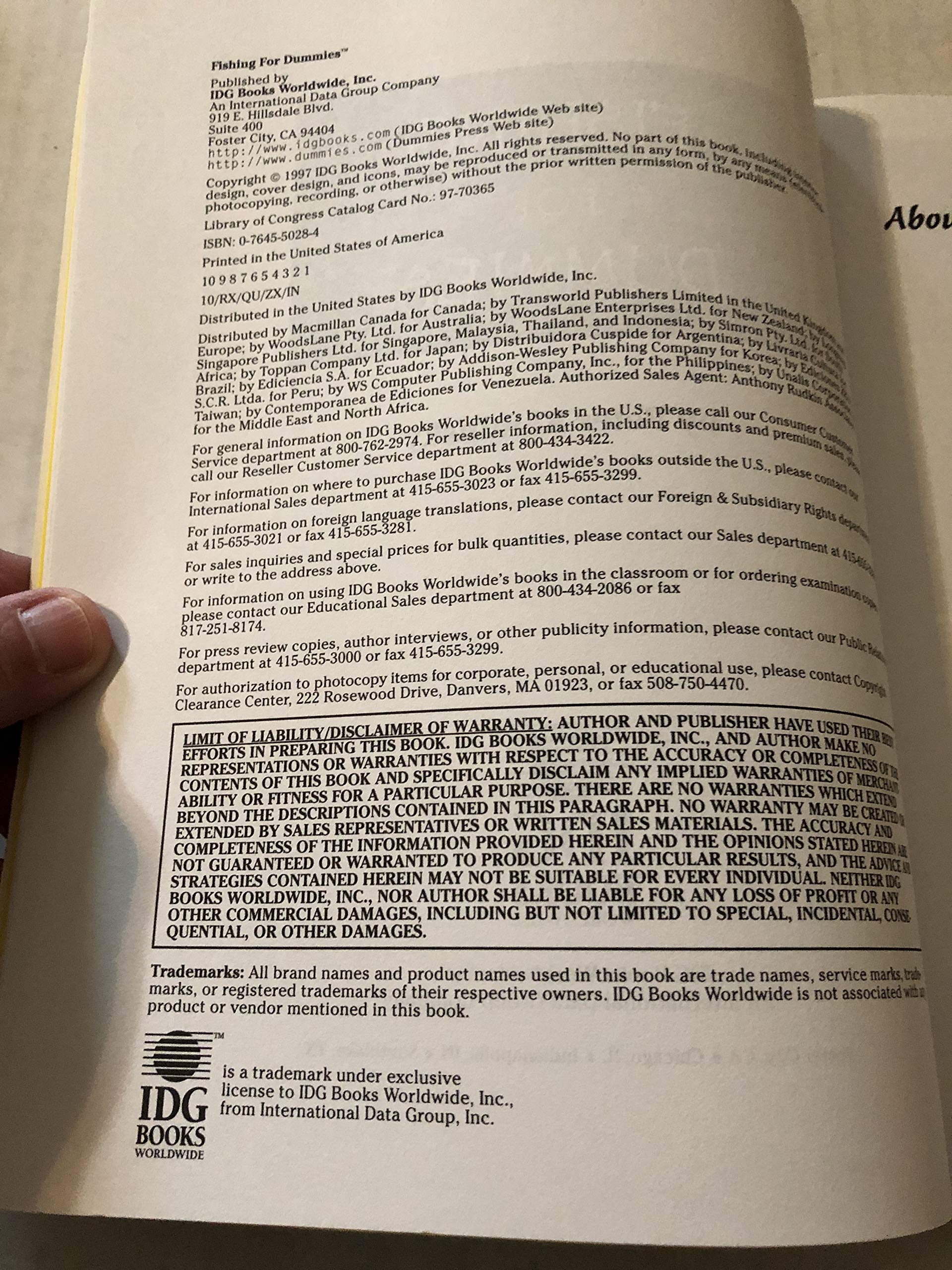 Fishing for Dummies used book depot