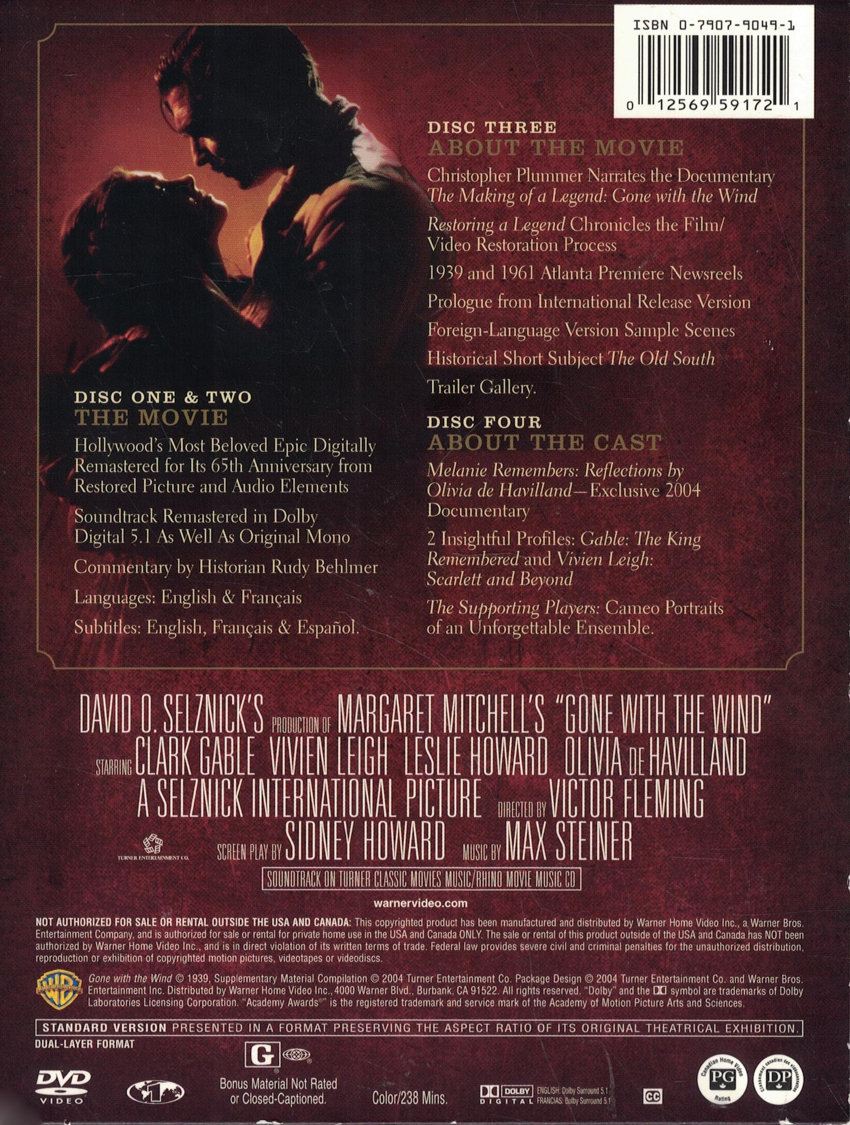 Gone with the Wind (Four-Disc Collector's Edition) used book depot