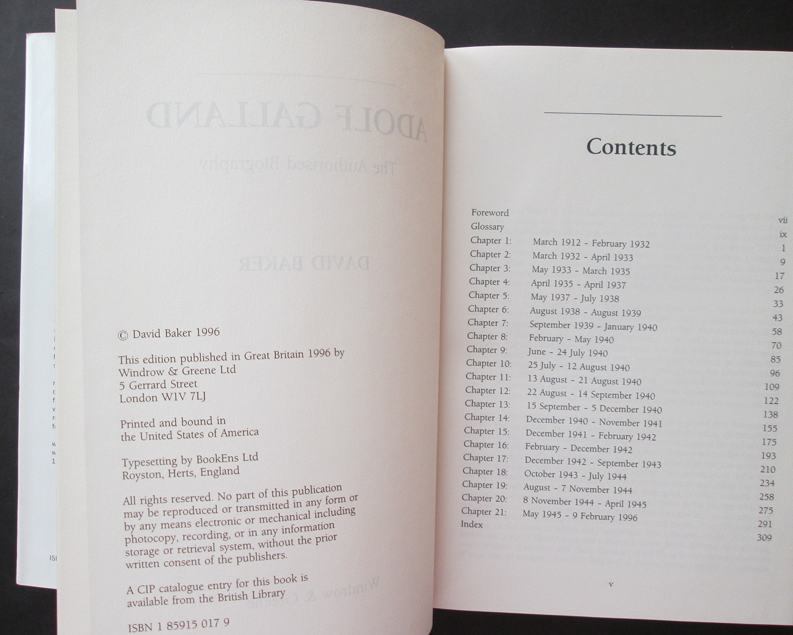 Adolf Galland: The Authorised Biography used book depot