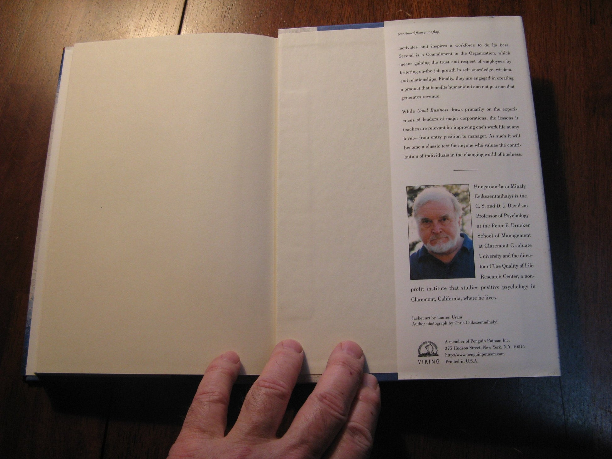 Good Business: Leadership. Flow, and the Making of Meaning used book depot