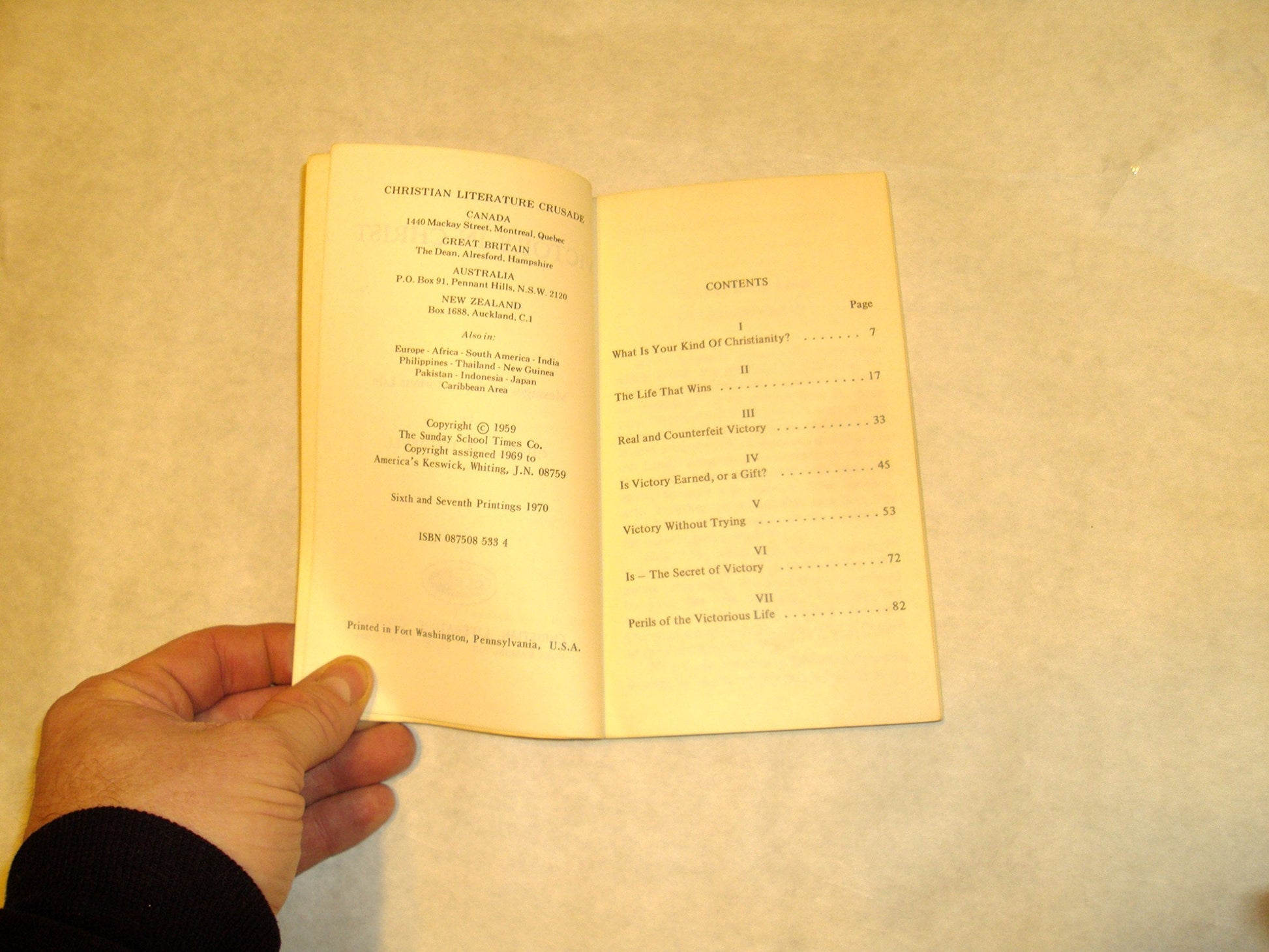 Victory in Christ used book depot