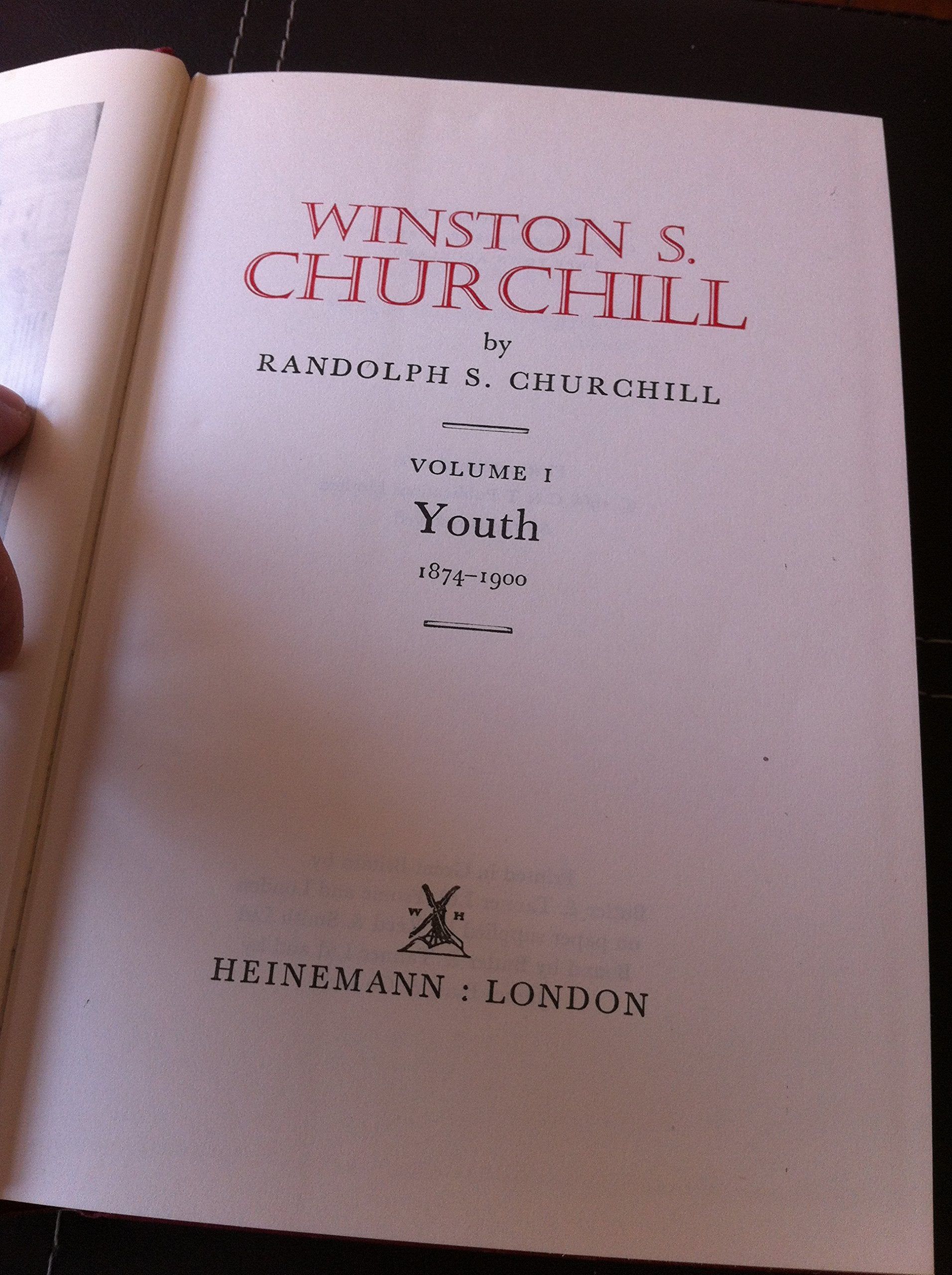 Winston S. Churchill: Youth 1874-1900 used book depot