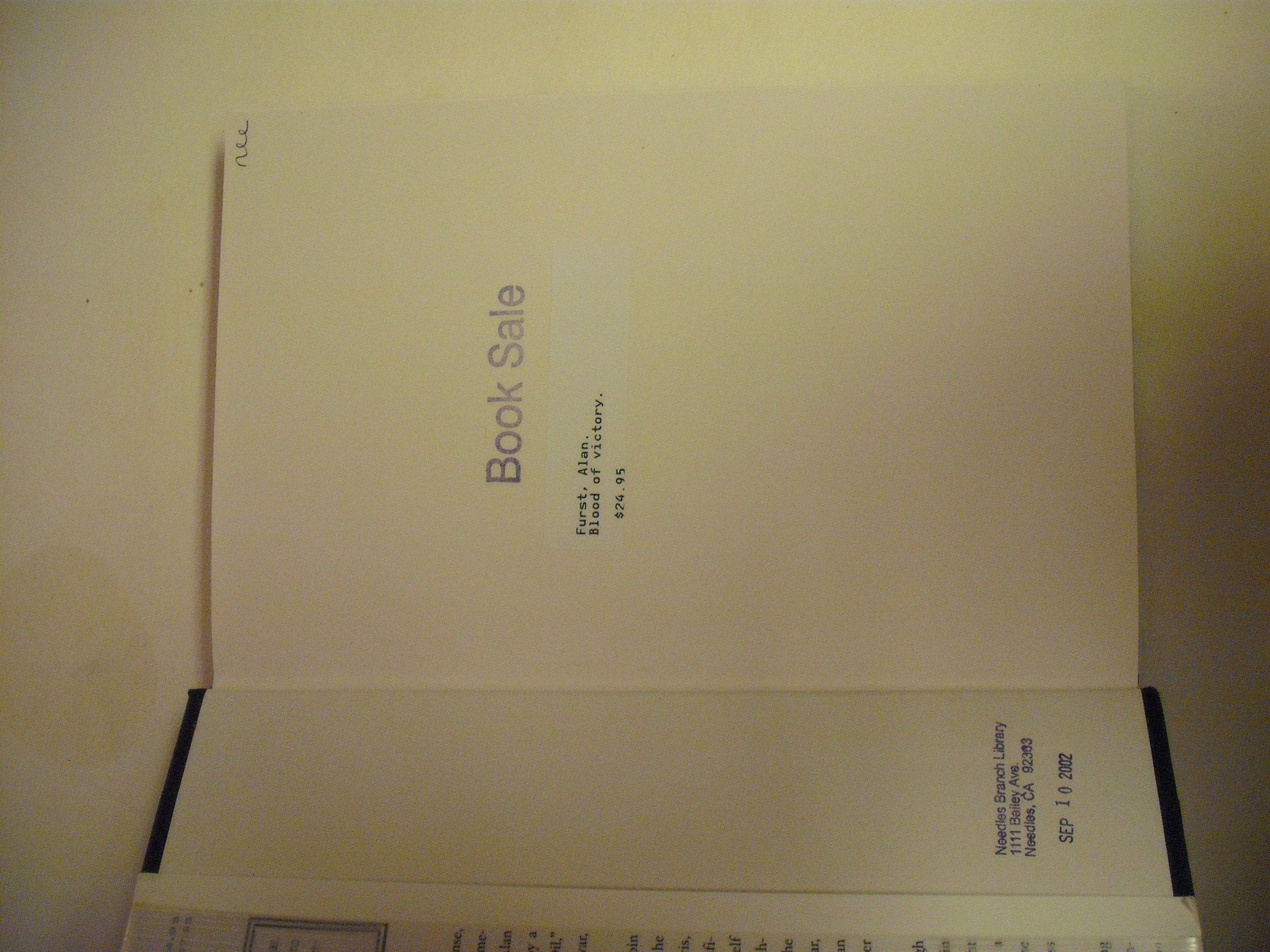Blood of Victory: A Novel used book depot