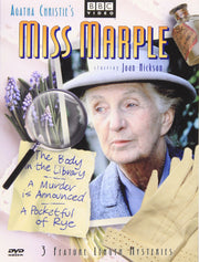 Miss Marple - 3 Feature Length Mysteries (The Body in the Library / A Murder Is Announced / A Pocketful of Rye) used book depot