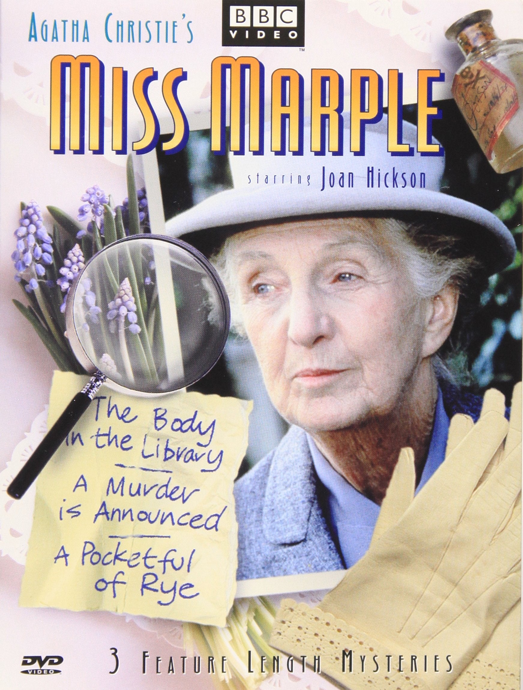 Miss Marple - 3 Feature Length Mysteries (The Body in the Library / A Murder Is Announced / A Pocketful of Rye) used book depot