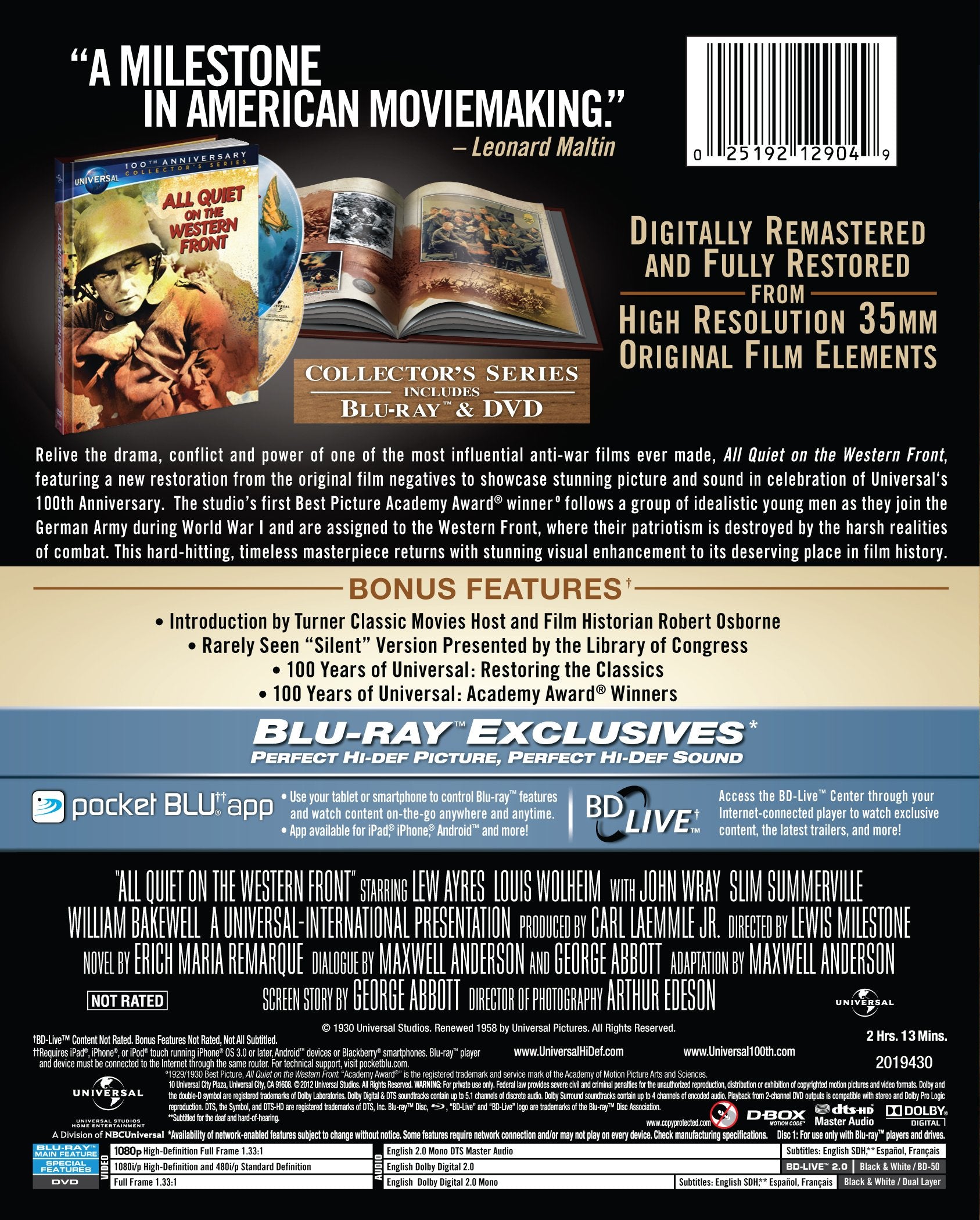 All Quiet on the Western Front [Blu-ray] used book depot