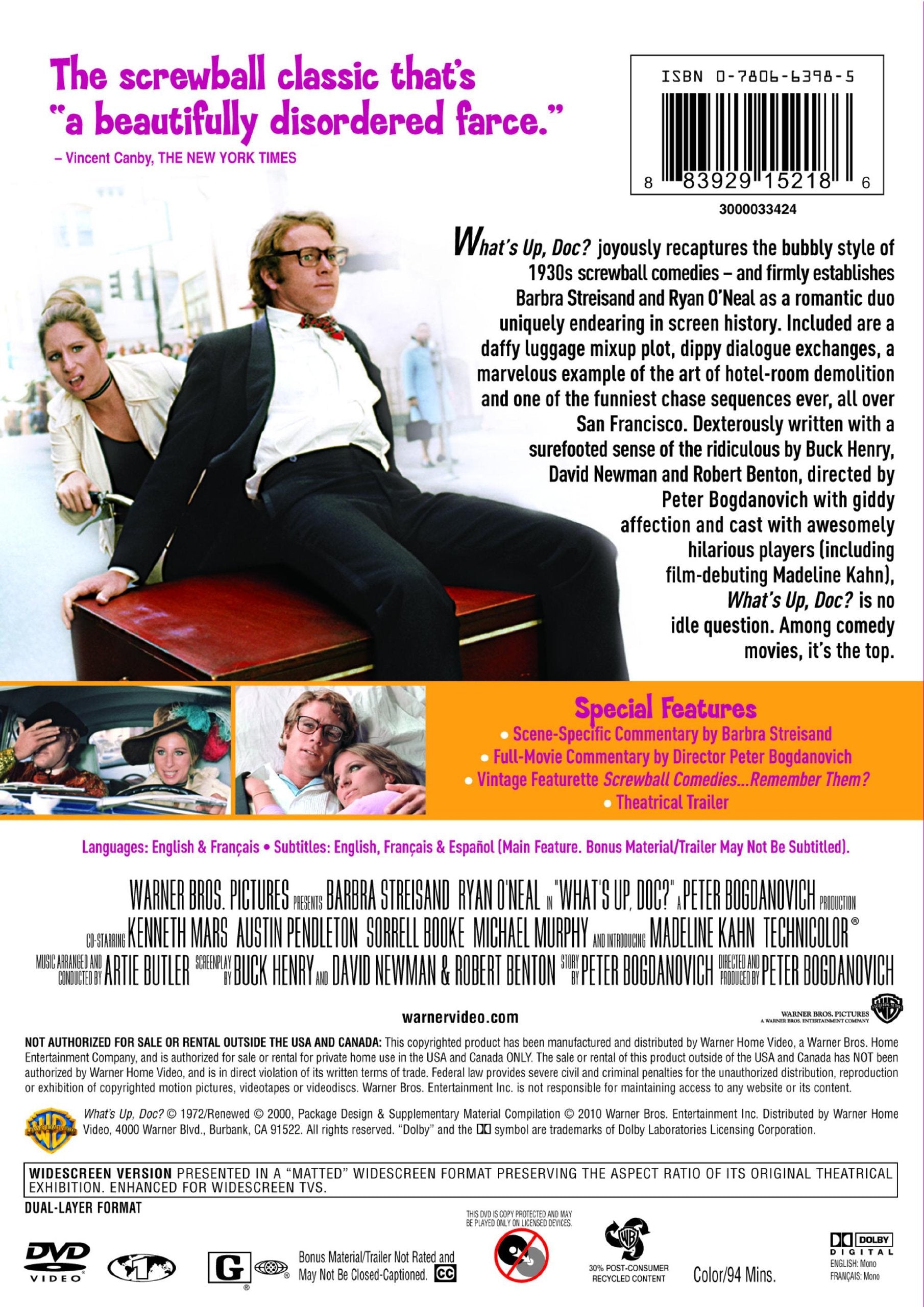 What's Up, Doc? (DVD) (Rpkg) used book depot