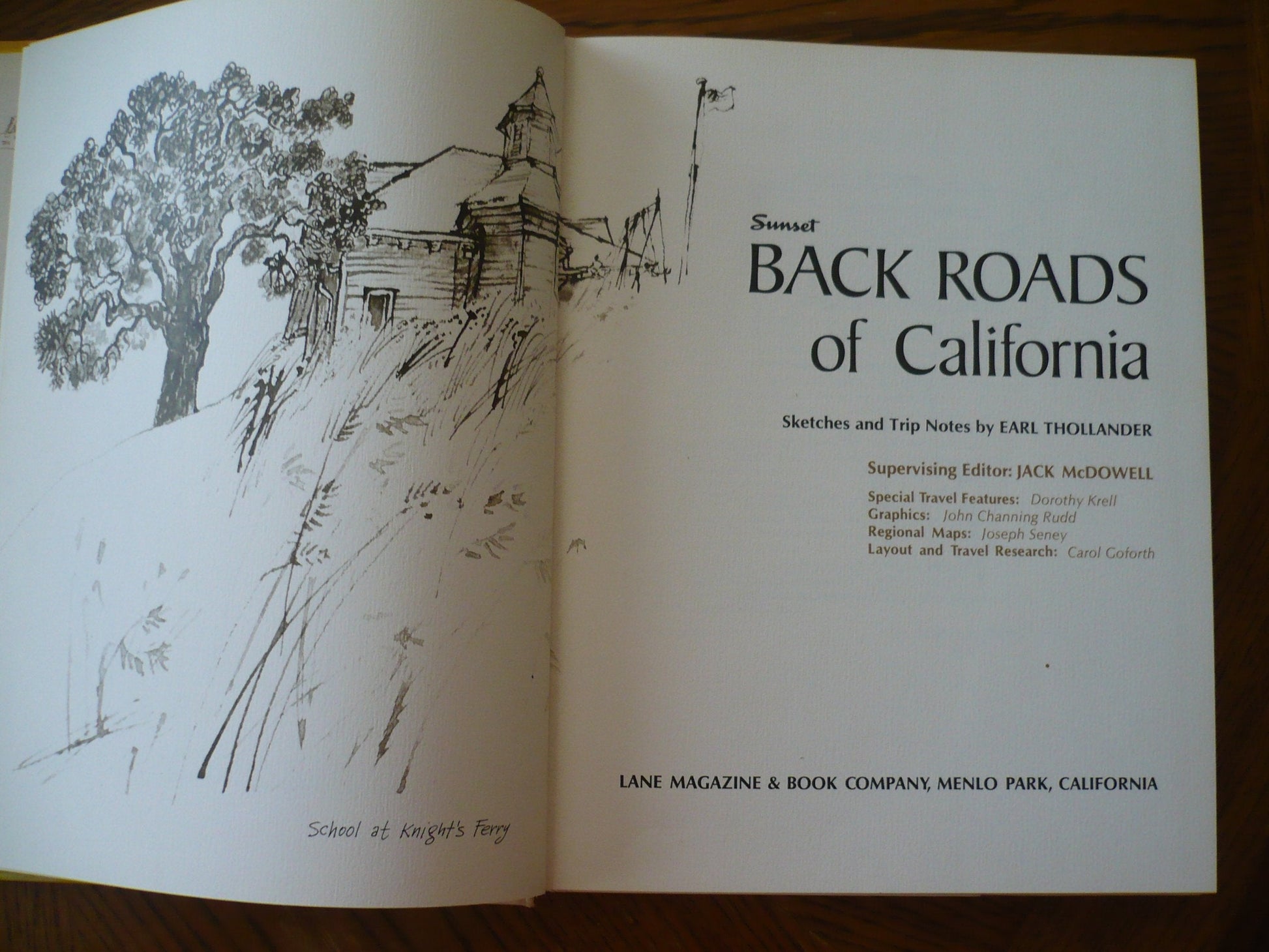 Back Roads Of California * Sunset * Sketches And Trip Notes used book depot