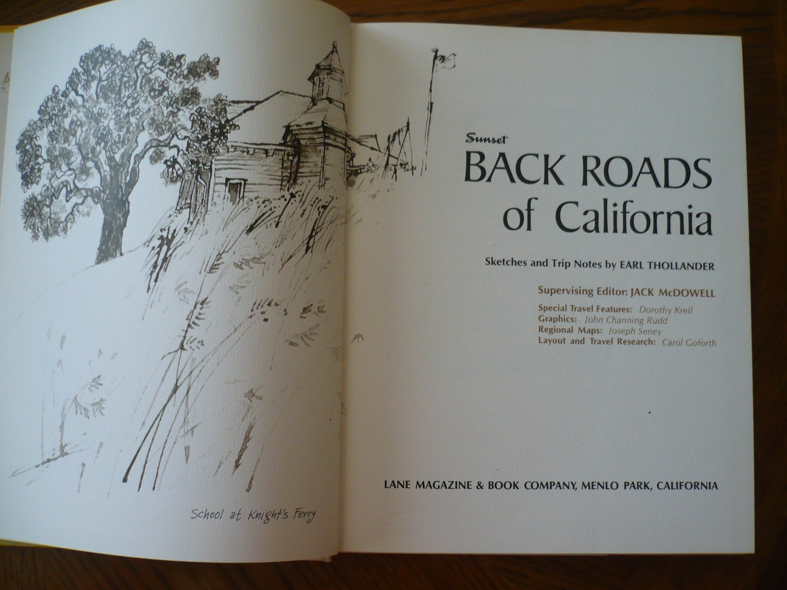 Back Roads Of California * Sunset * Sketches And Trip Notes used book depot