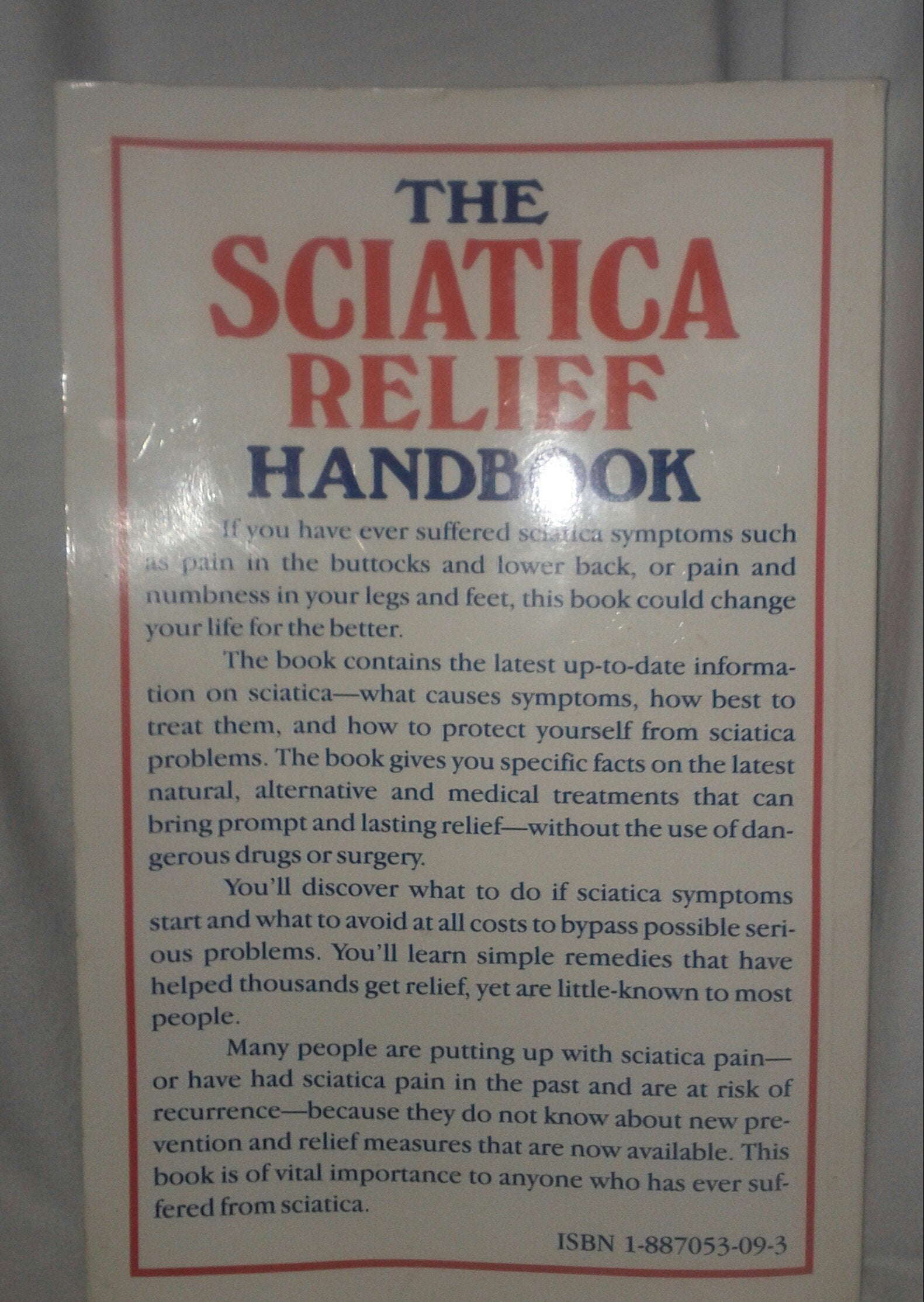 The Sciatica Relief Handbook used book depot