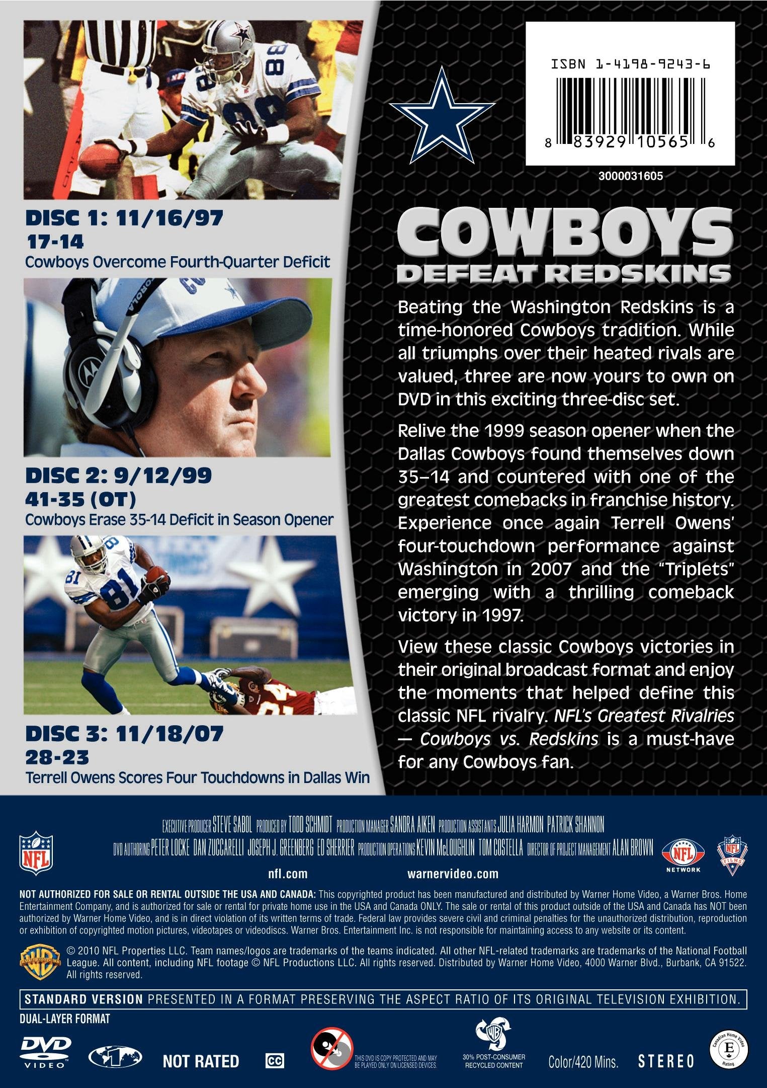 NFL's Greatest Rivalries: Dallas Vs Washington used book depot