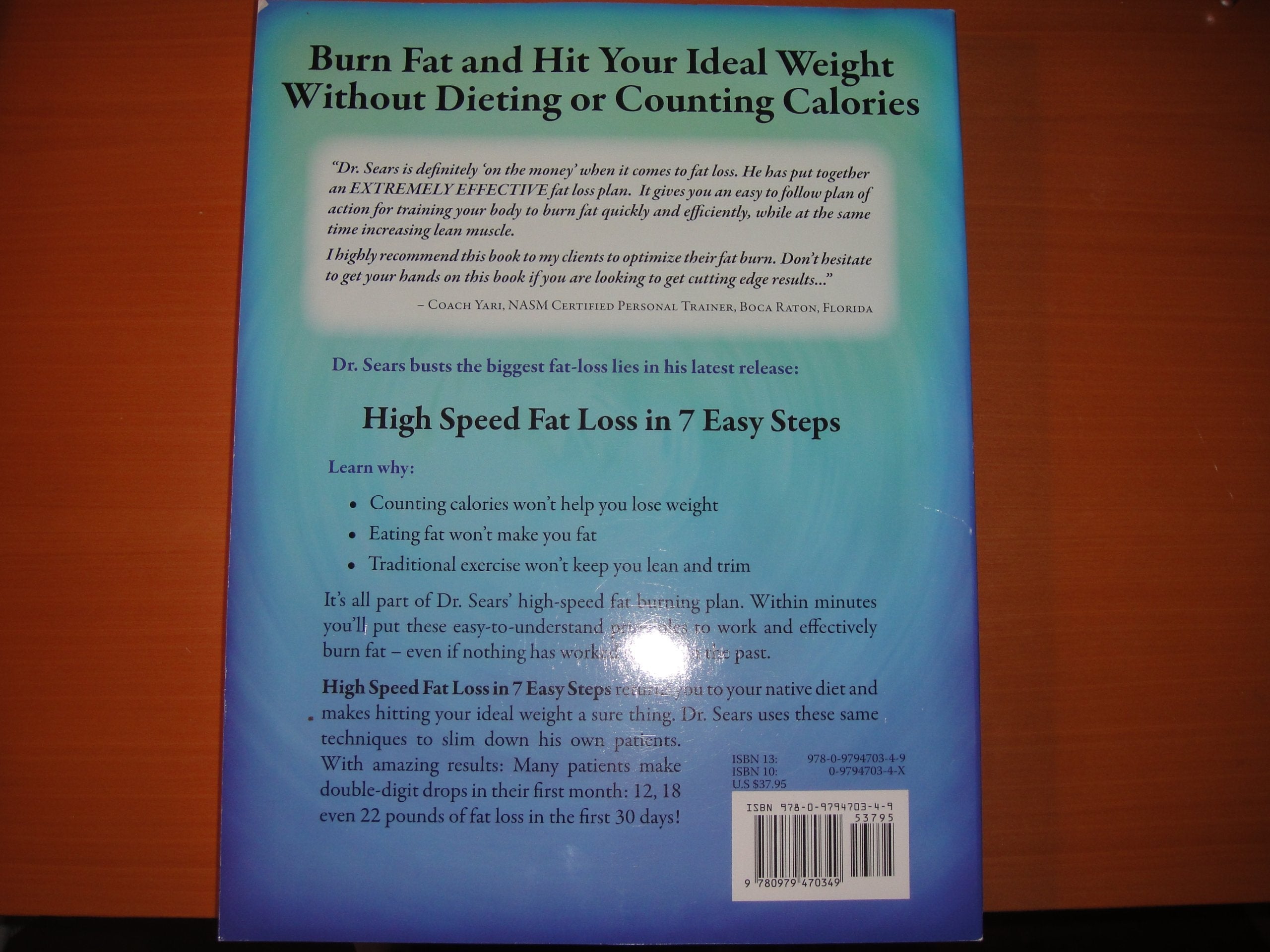 Dr. Sears' High Speed Fat Loss in 7 Easy Steps used book depot