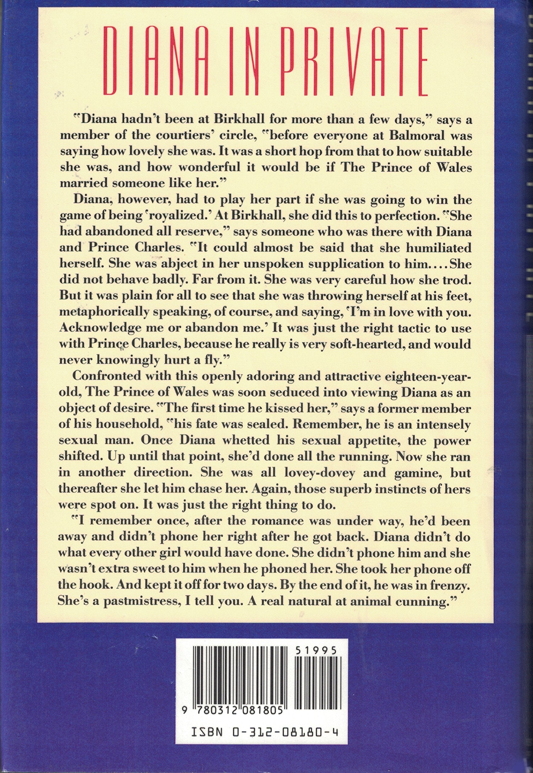 Diana in Private: The Princess Nobody Knows used book depot