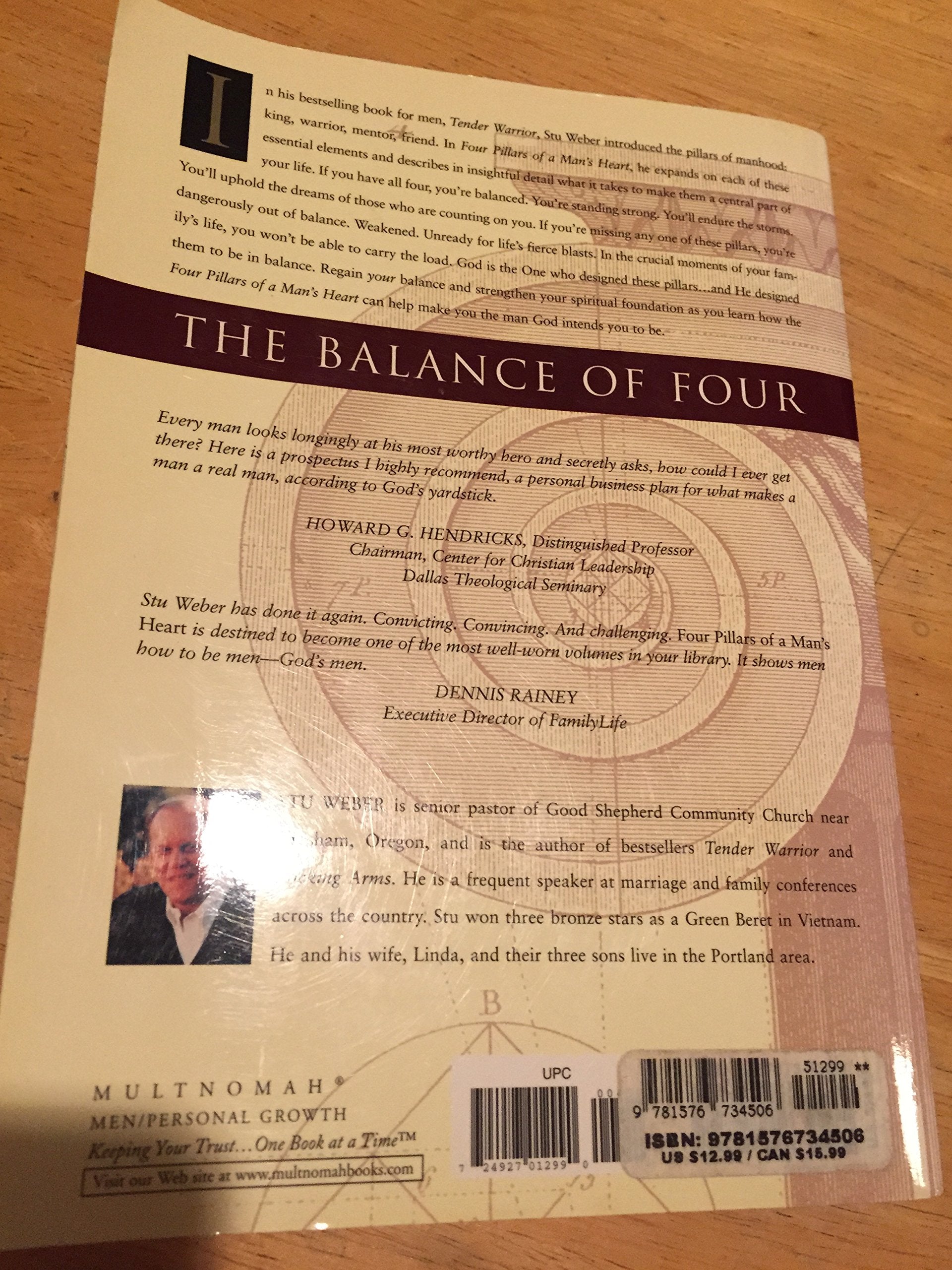 Four Pillars of a Man's Heart - Bringing Strenght Into Balance used book depot