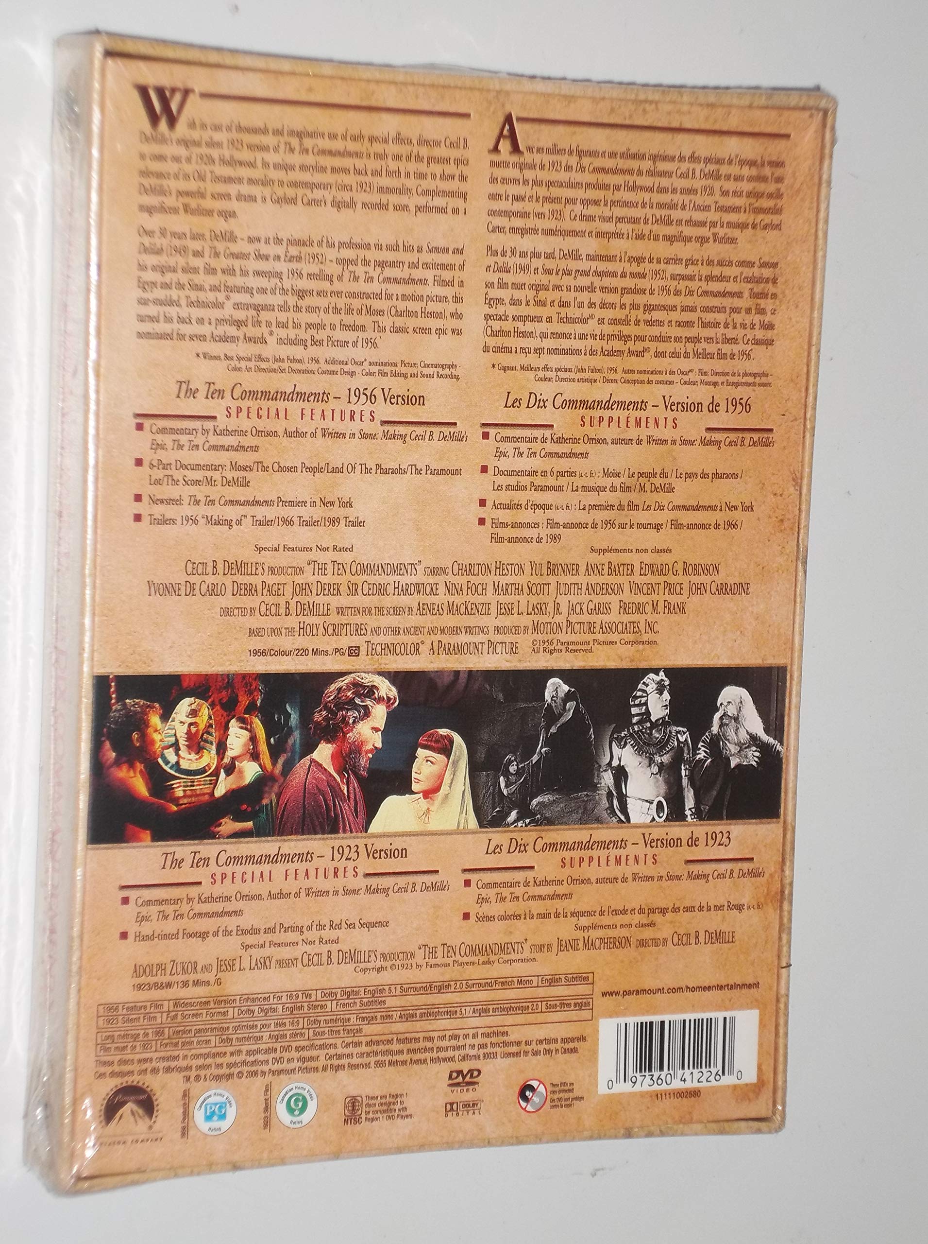 The Ten Commandments (Three-Disc 50th Anniversary Collection) [DVD] used book depot