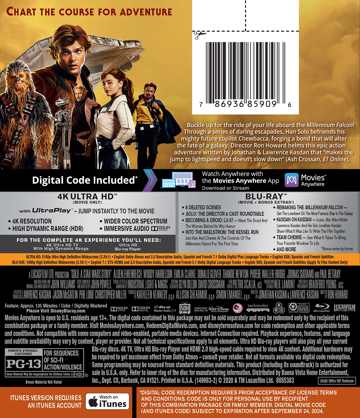 Solo: A Star Wars Story [4K UHD] used book depot