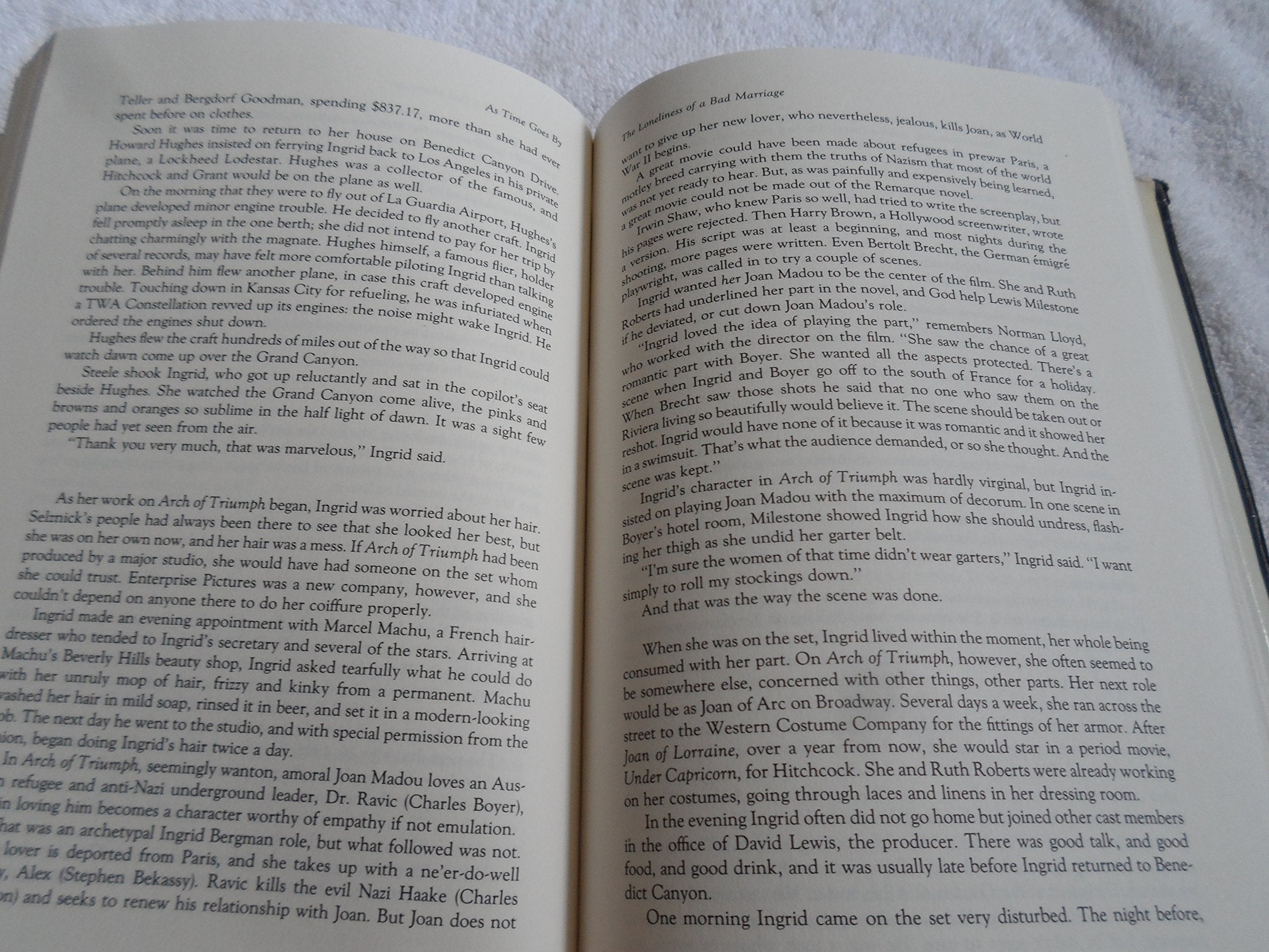 As Time Goes by: The Life of Ingrid Bergman used book depot