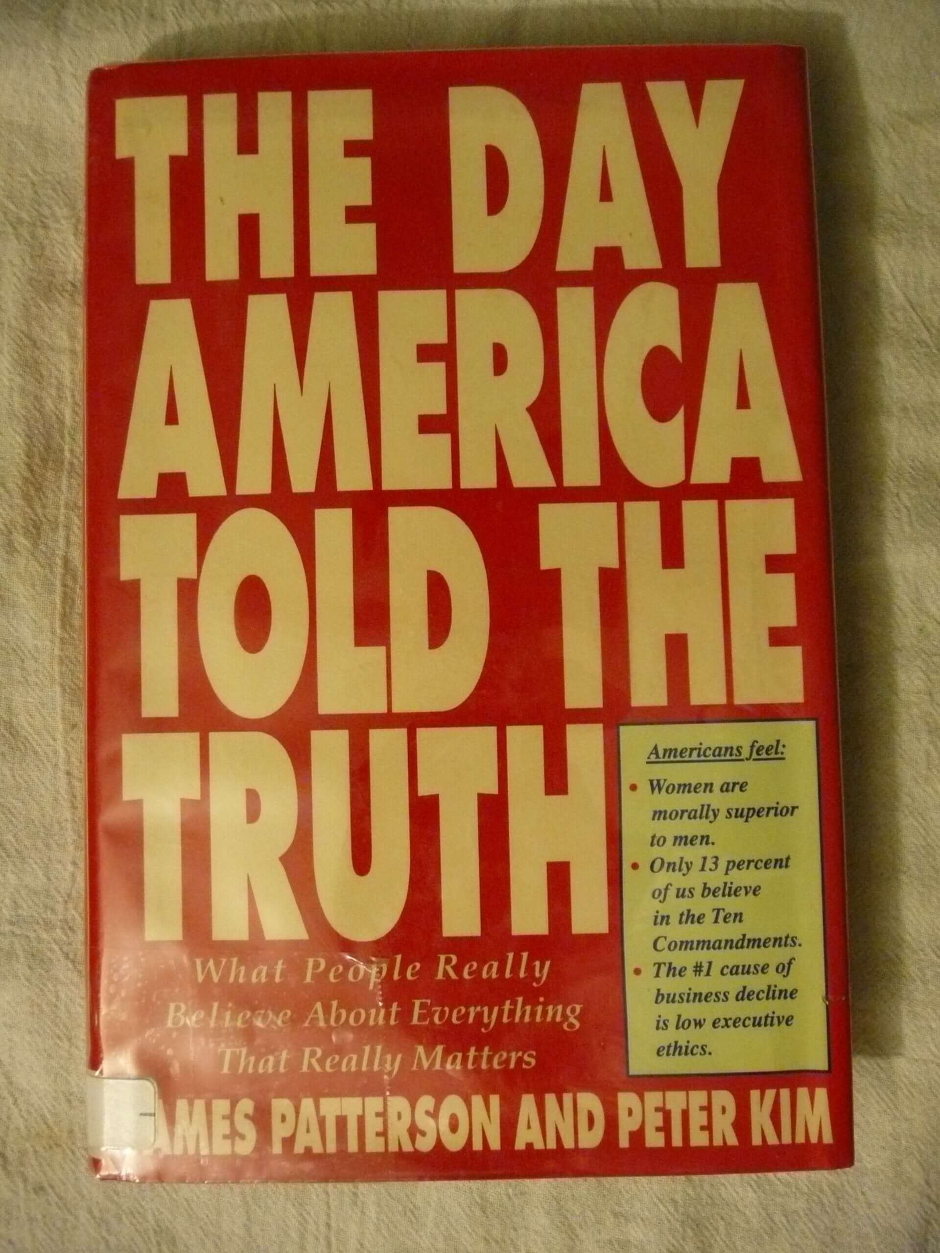 The Day America Told the Truth: What People Really Believe About Everything That Really Matters used book depot