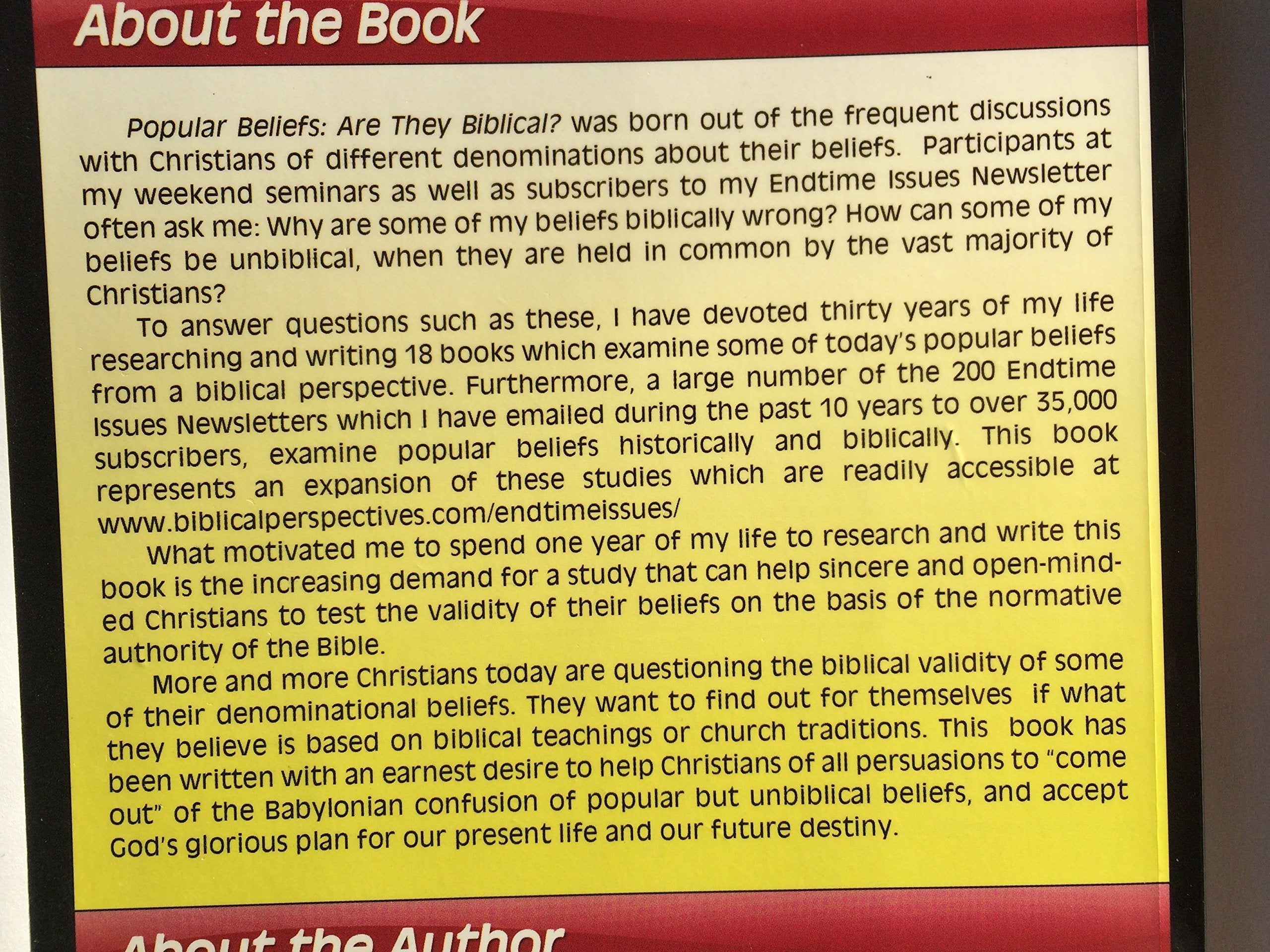 Popular Beliefs Are They Biblical used book depot