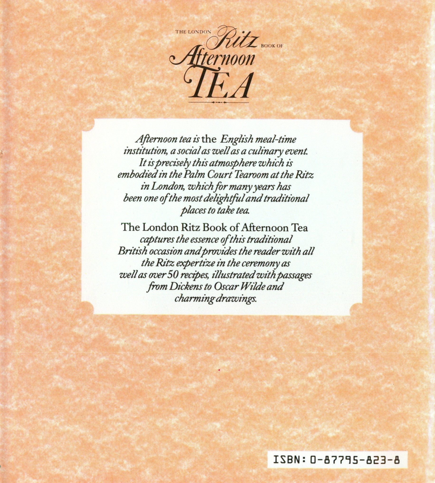 The London Ritz Book of Afternoon Tea used book depot