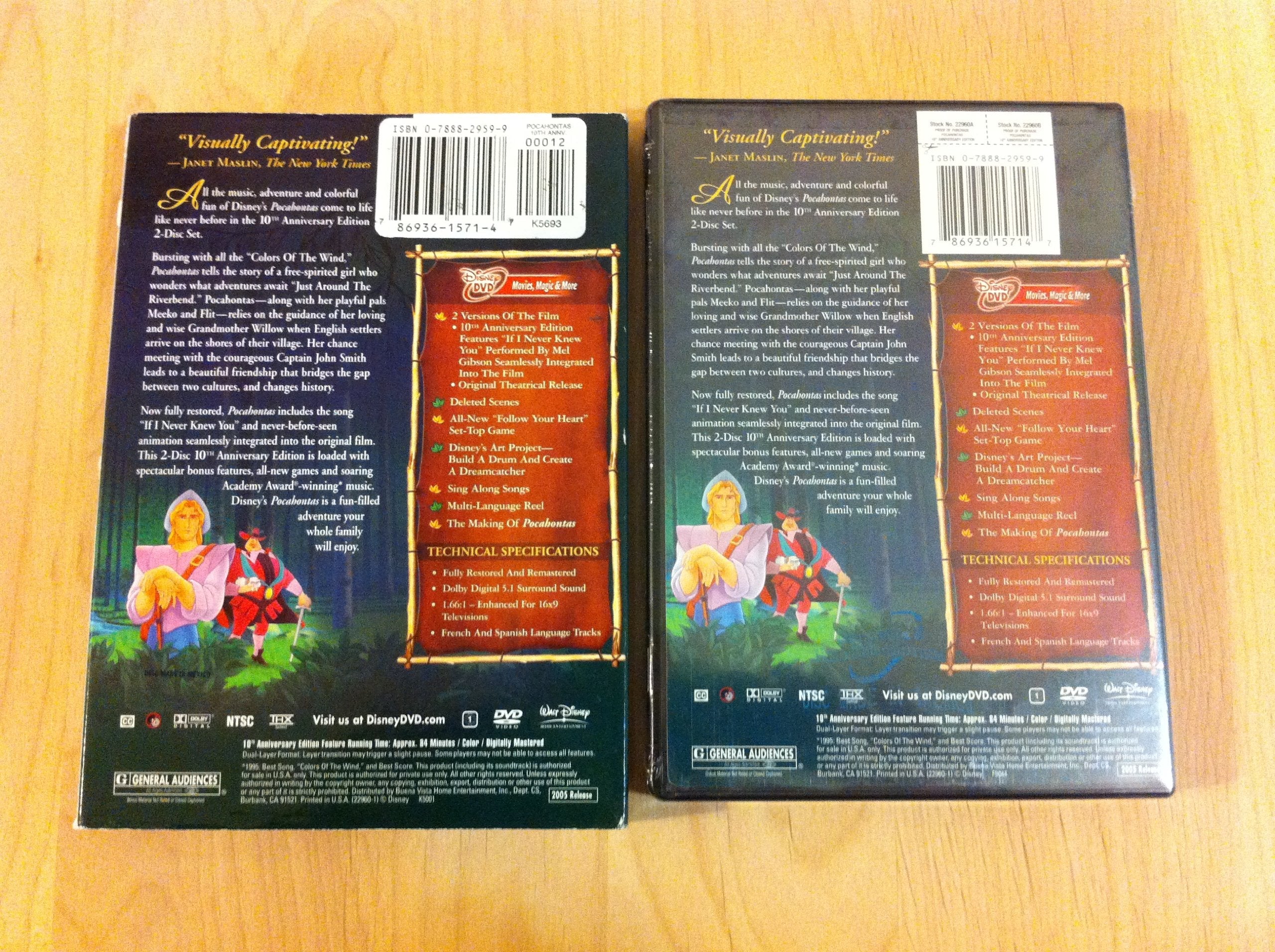 Pocahontas (Two-Disc 10th Anniversary Edition) [DVD] used book depot