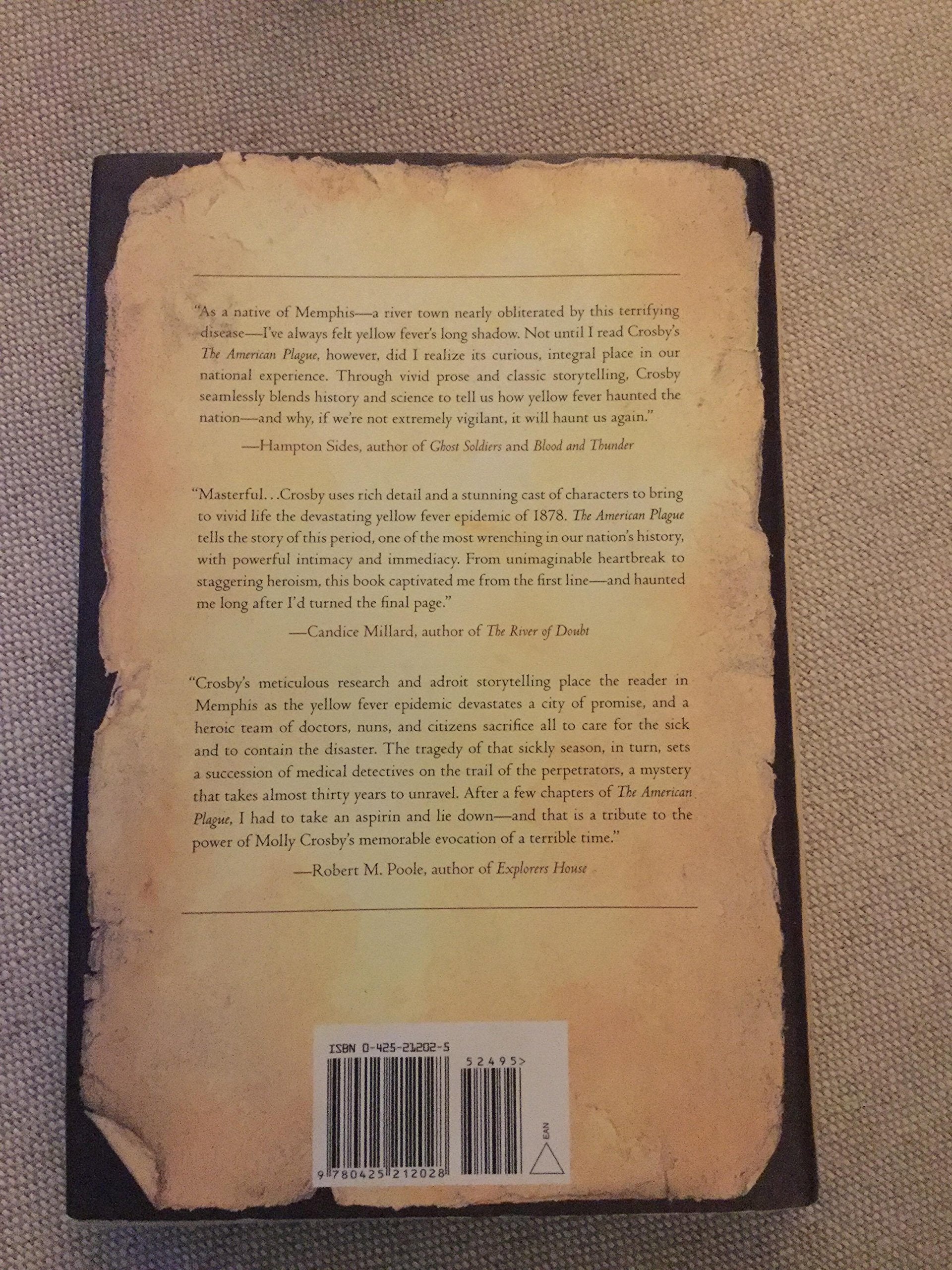 The American Plague: The Untold Story of Yellow Fever, the Epidemic that Shaped Our History used book depot