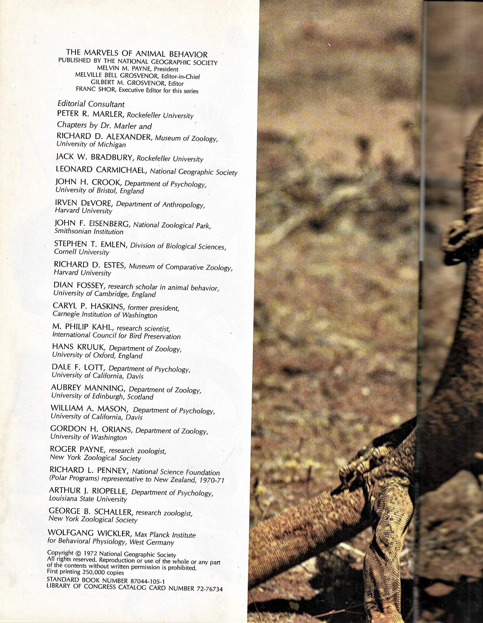 The Marvels of Animal Behavior. used book depot