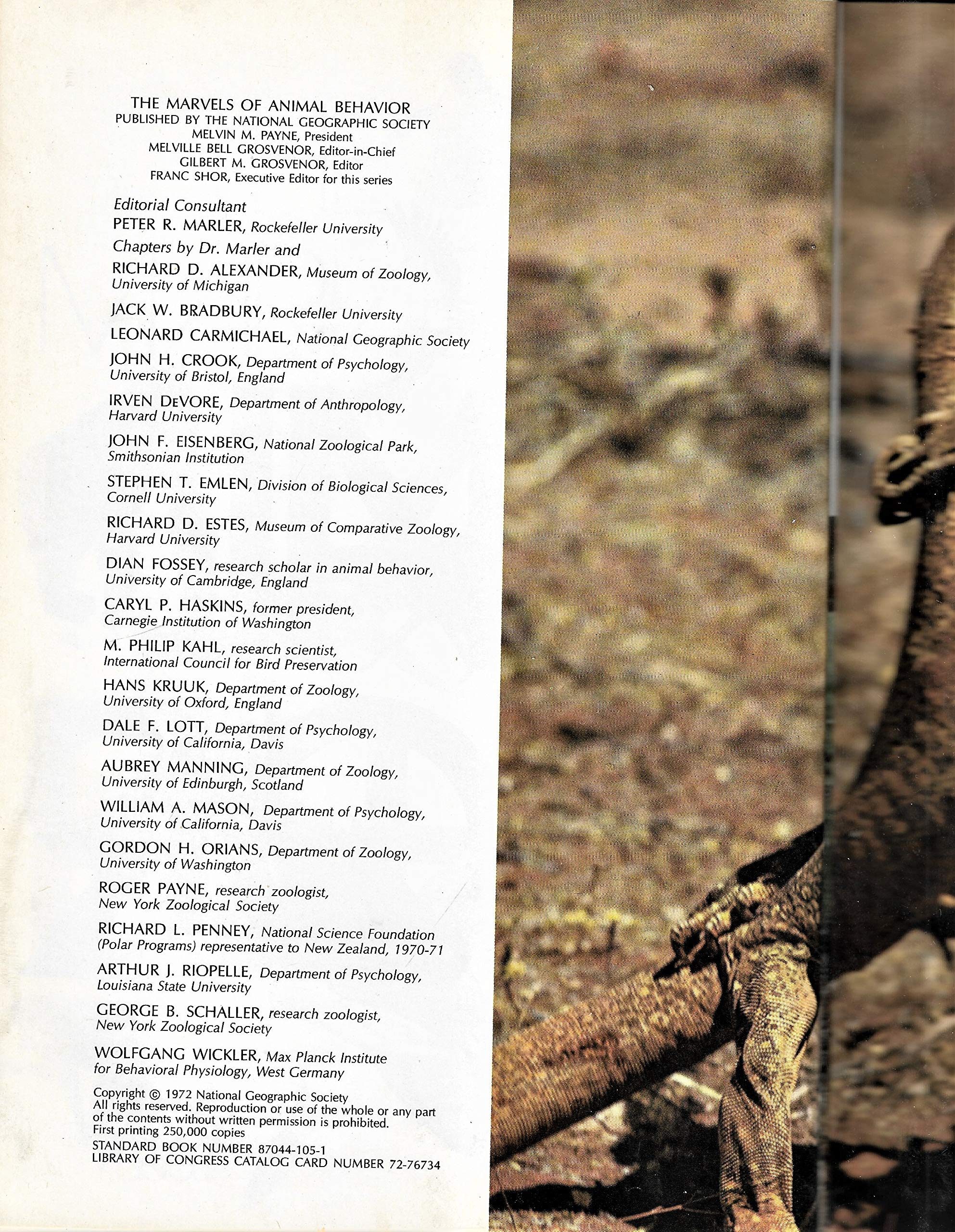 The Marvels of Animal Behavior. used book depot
