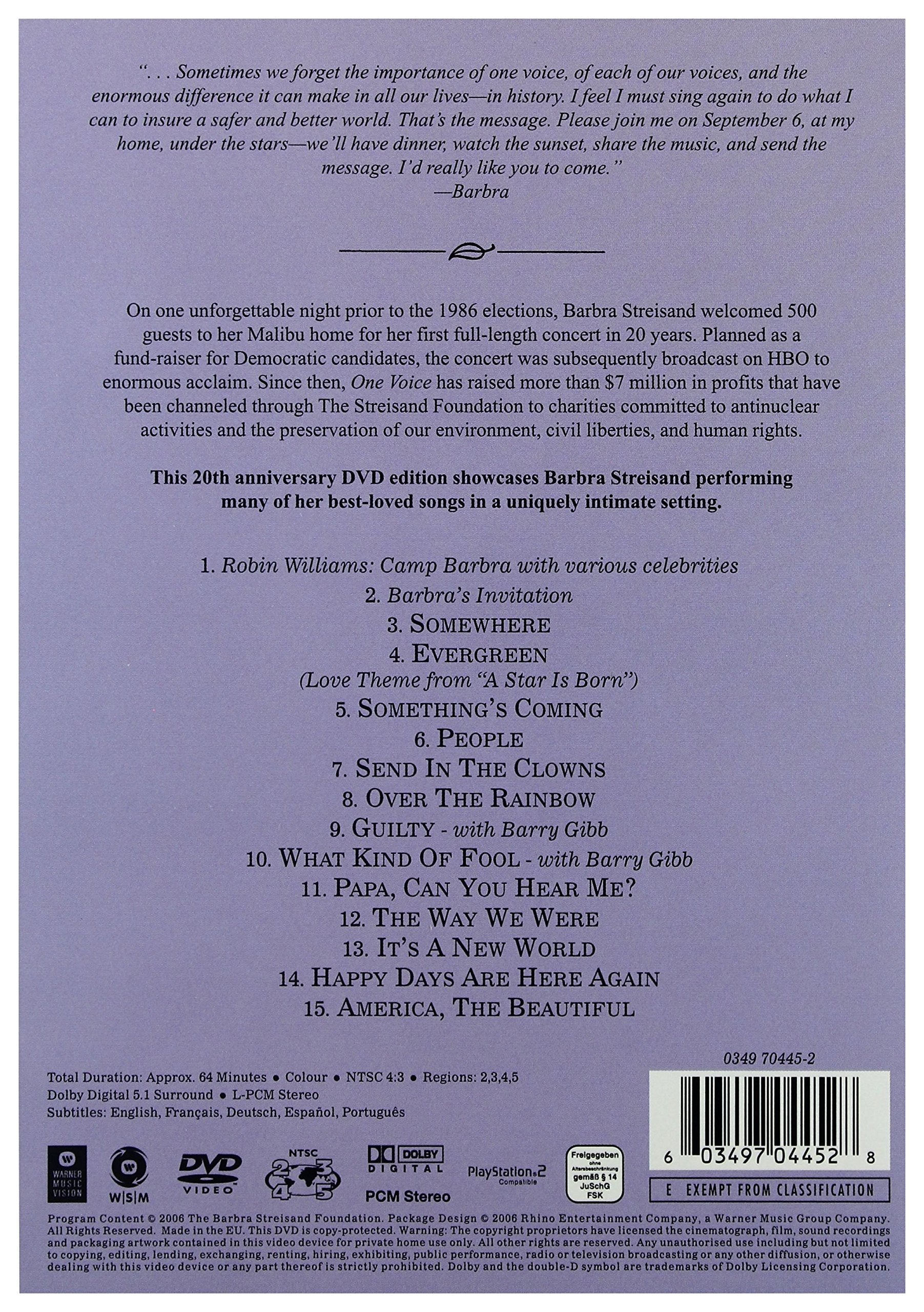 Barbra Streisand: One Voice used book depot