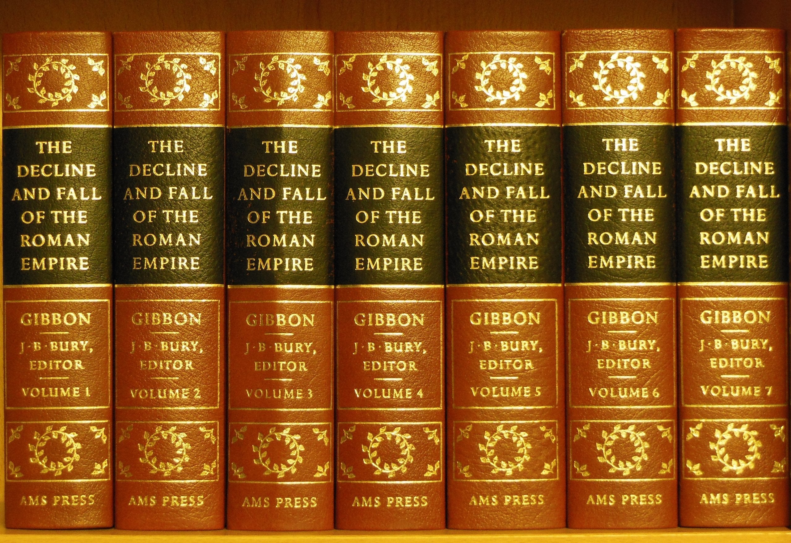 The History of the Decline and Fall of the Roman Empire (7 volumes) used book depot