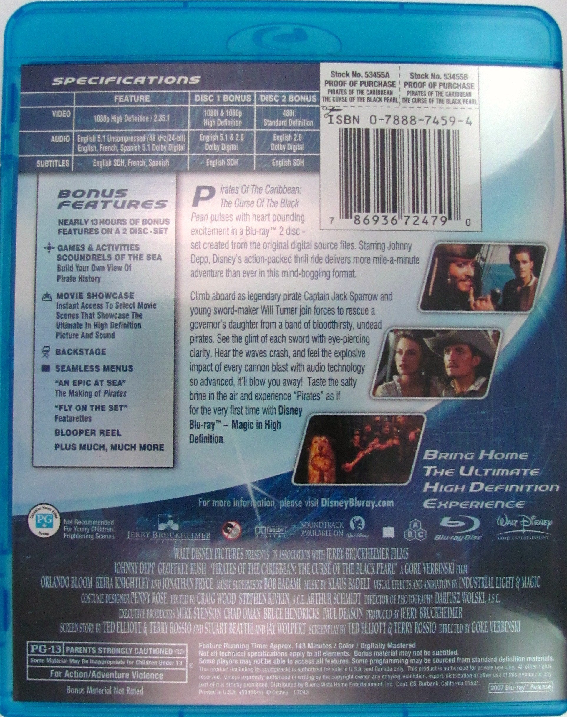 Pirates of the Caribbean: The Curse of the Black Pearl [Blu-ray]
