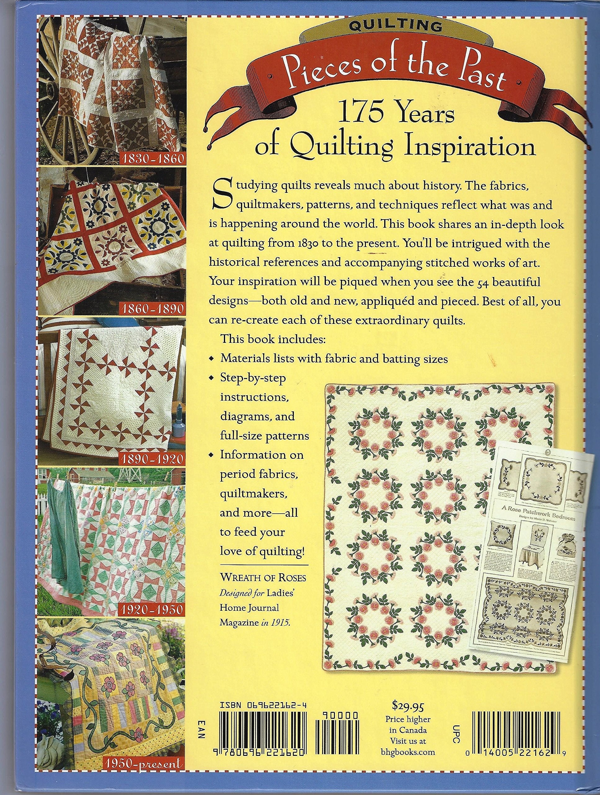 Quilting Pieces Of The Past: 175 Years of Inspirational Quilting (Better Homes & Gardens) used book depot