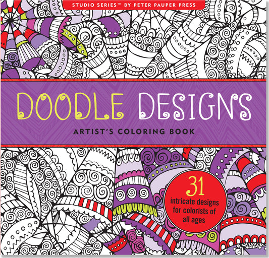Doodle Designs Adult Coloring Book 31 stressrelieving designs Studio [Perfect Paperback] Peter Pauper Press