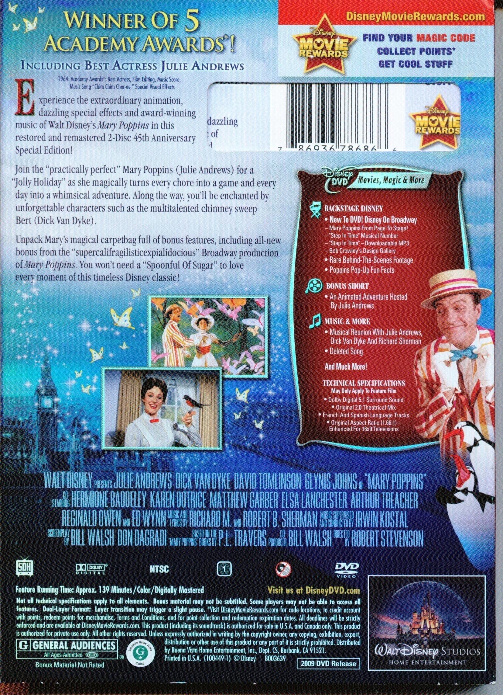 Mary Poppins (Two-Disc 45th Anniversary Special Edition) [DVD] used book depot