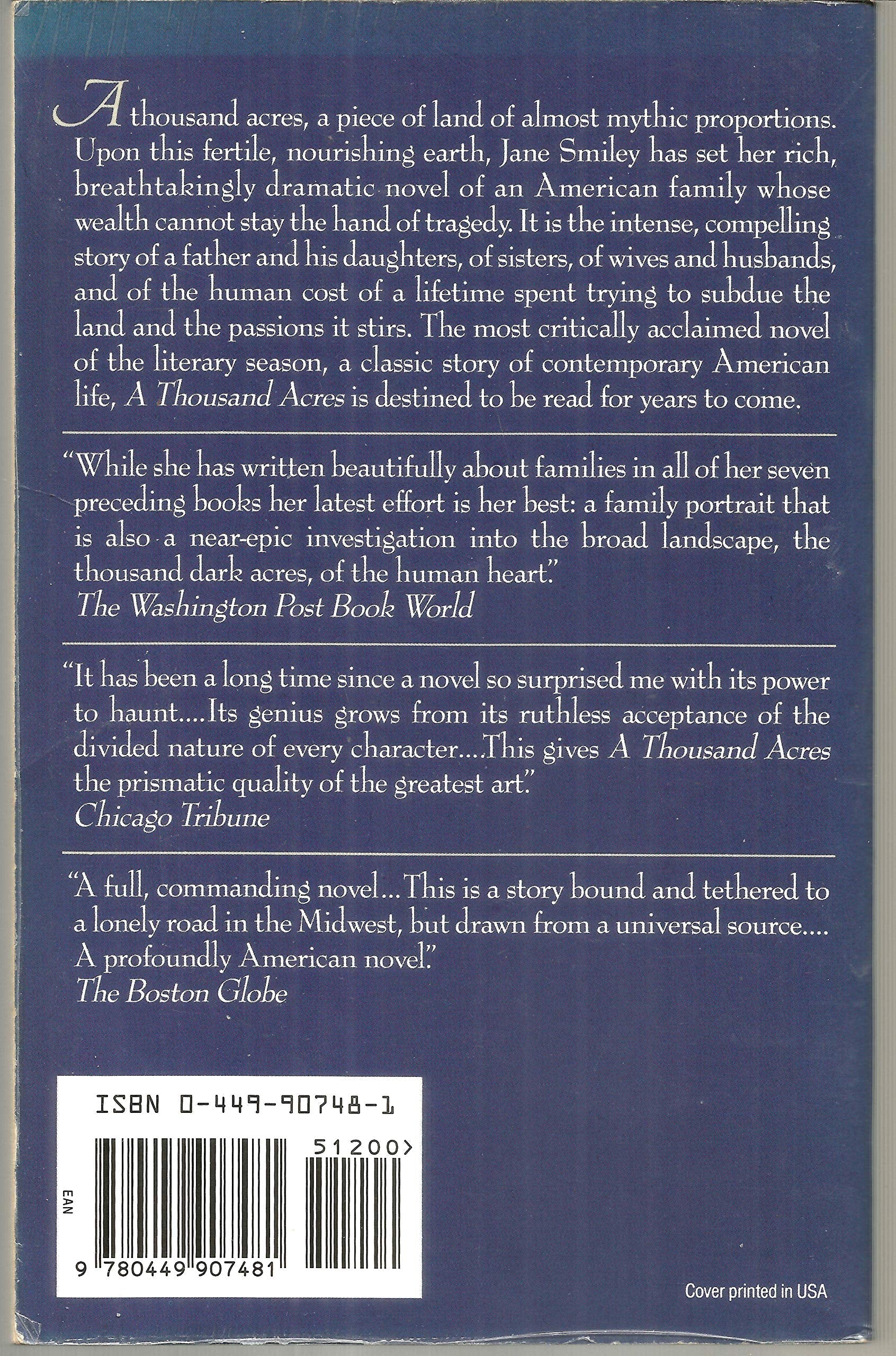 A Thousand Acres used book depot