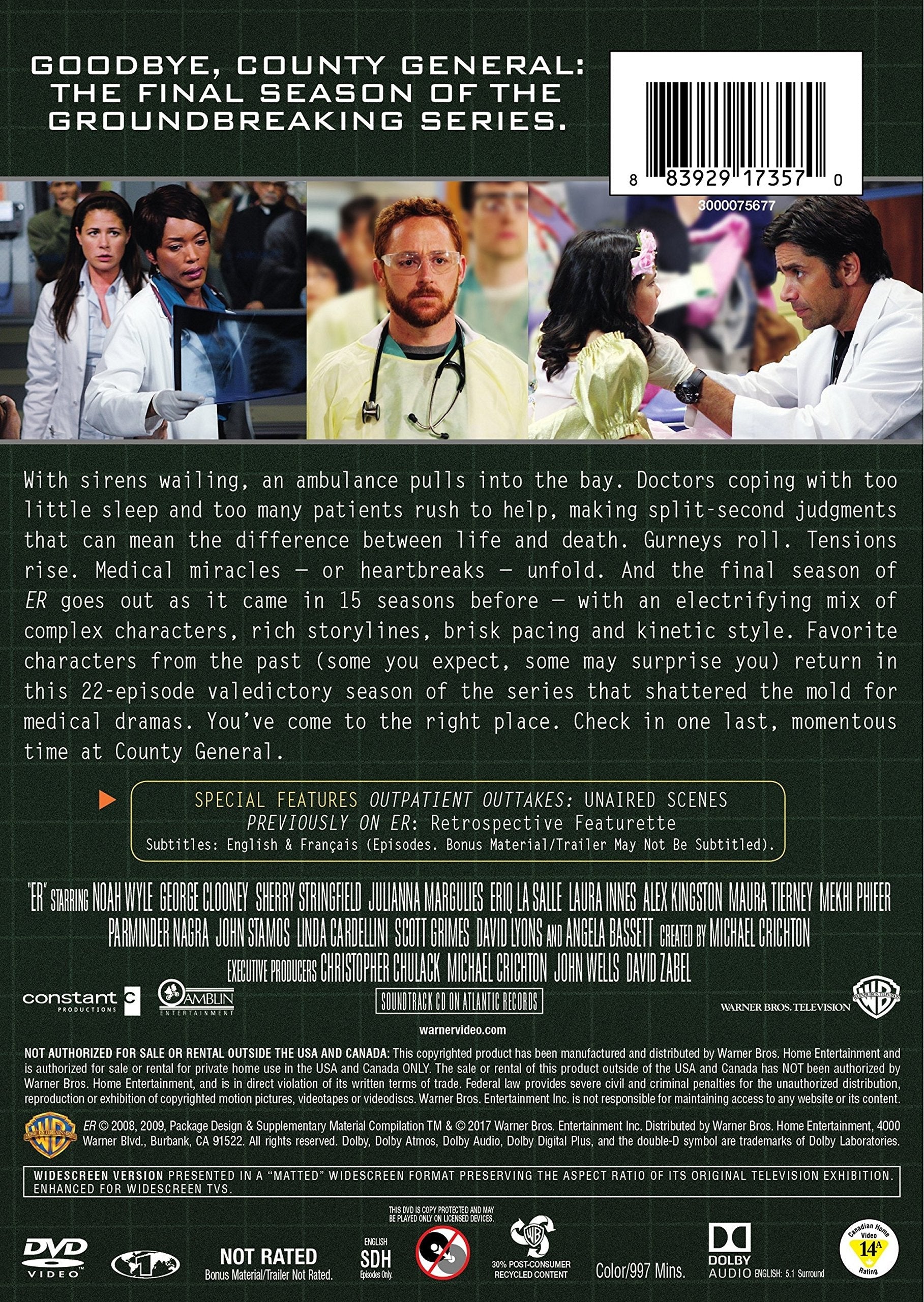 ER: Season 15 (The Final Season) used book depot