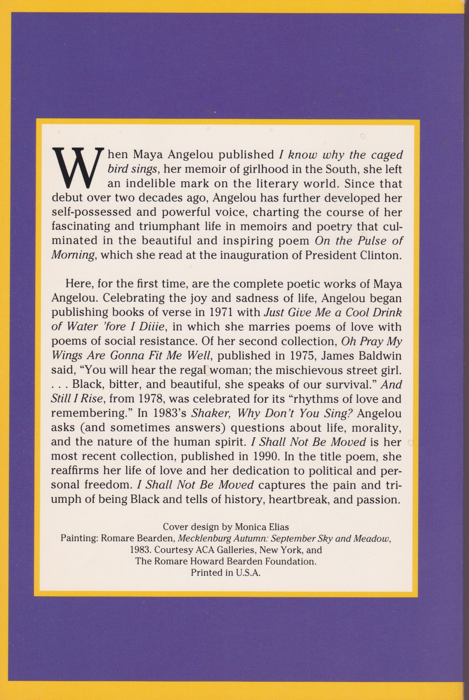 The Poetry of Maya Angelou used book depot