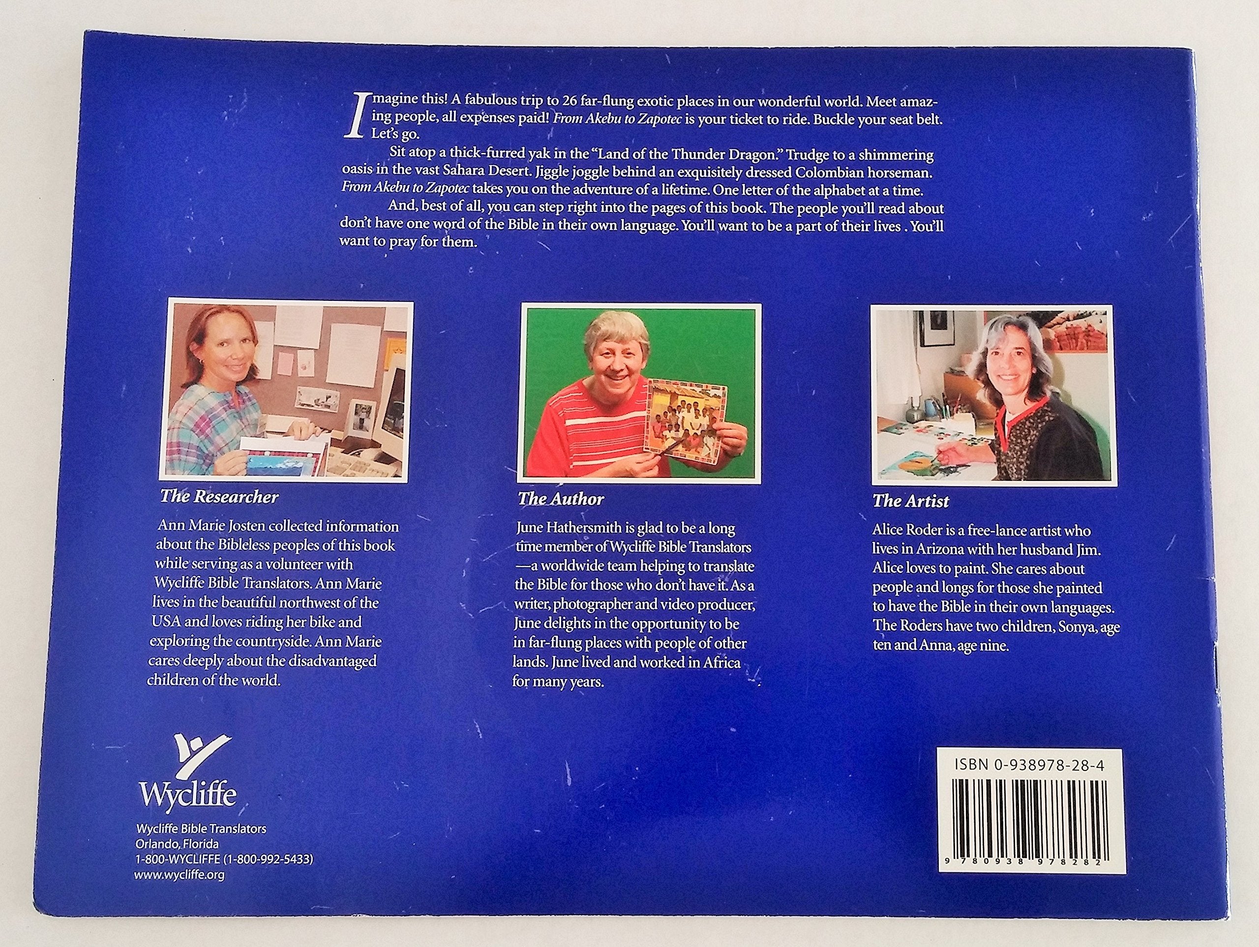 From Akebu to Zapotec: A Book of Bibleless Peoples used book depot