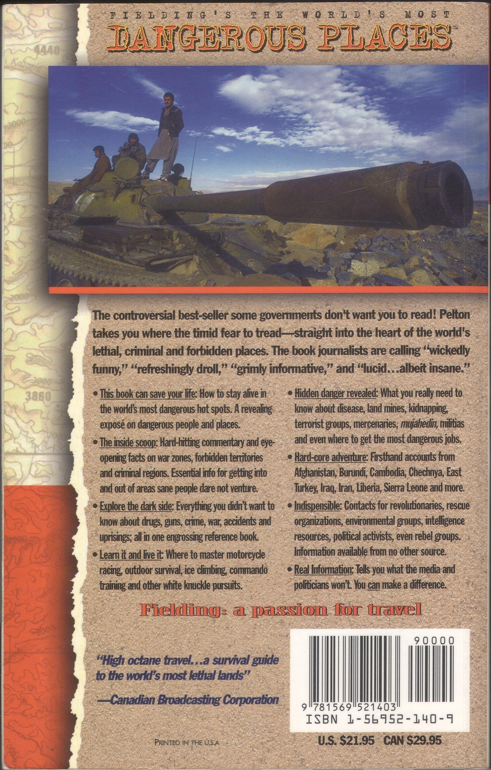 Fielding's the World's Most Dangerous Places (ROBERT YOUNG PELTON THE WORLD'S MOST DANGEROUS PLACES) used book depot