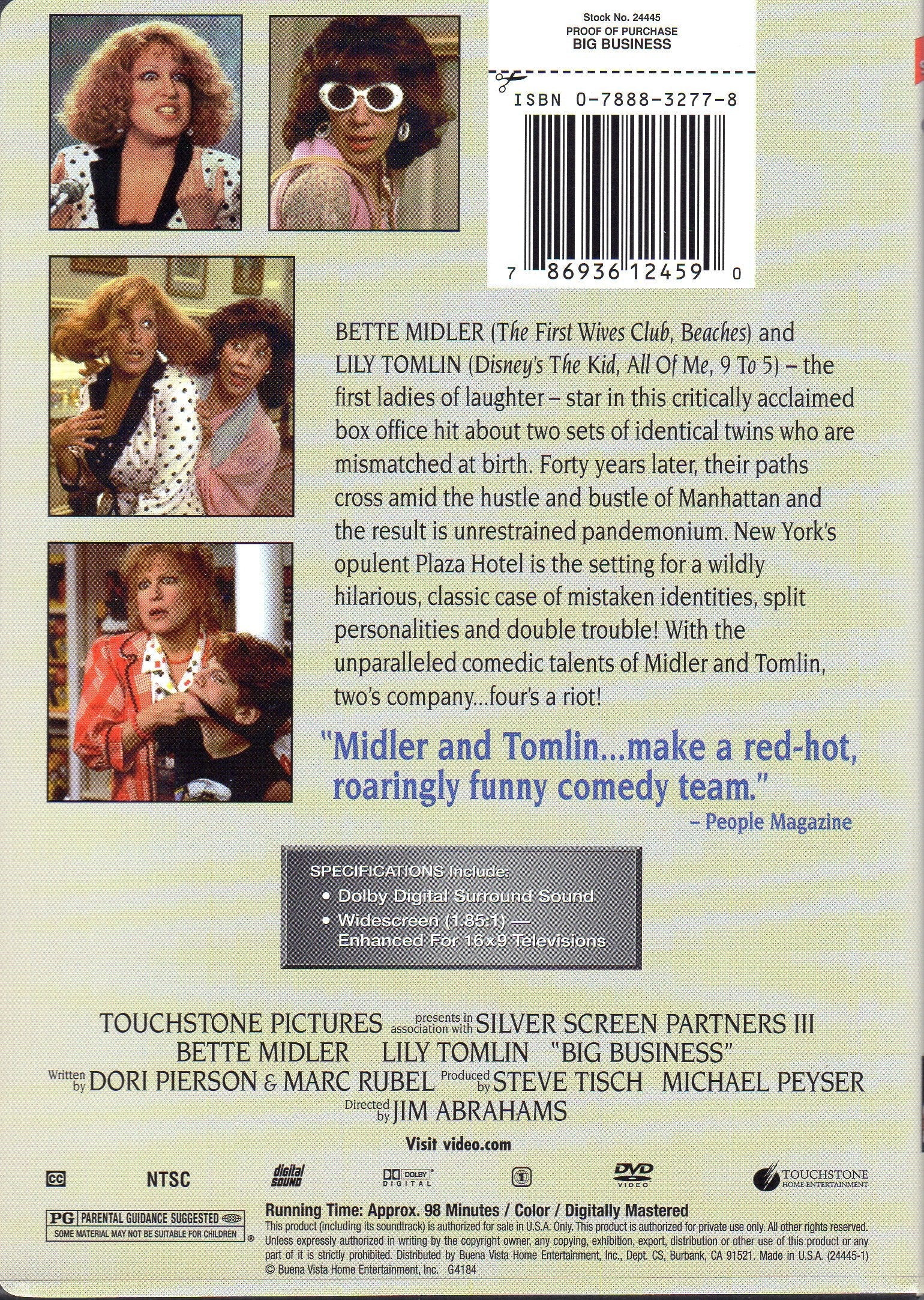Buena Vista Home Video Big Business used book depot
