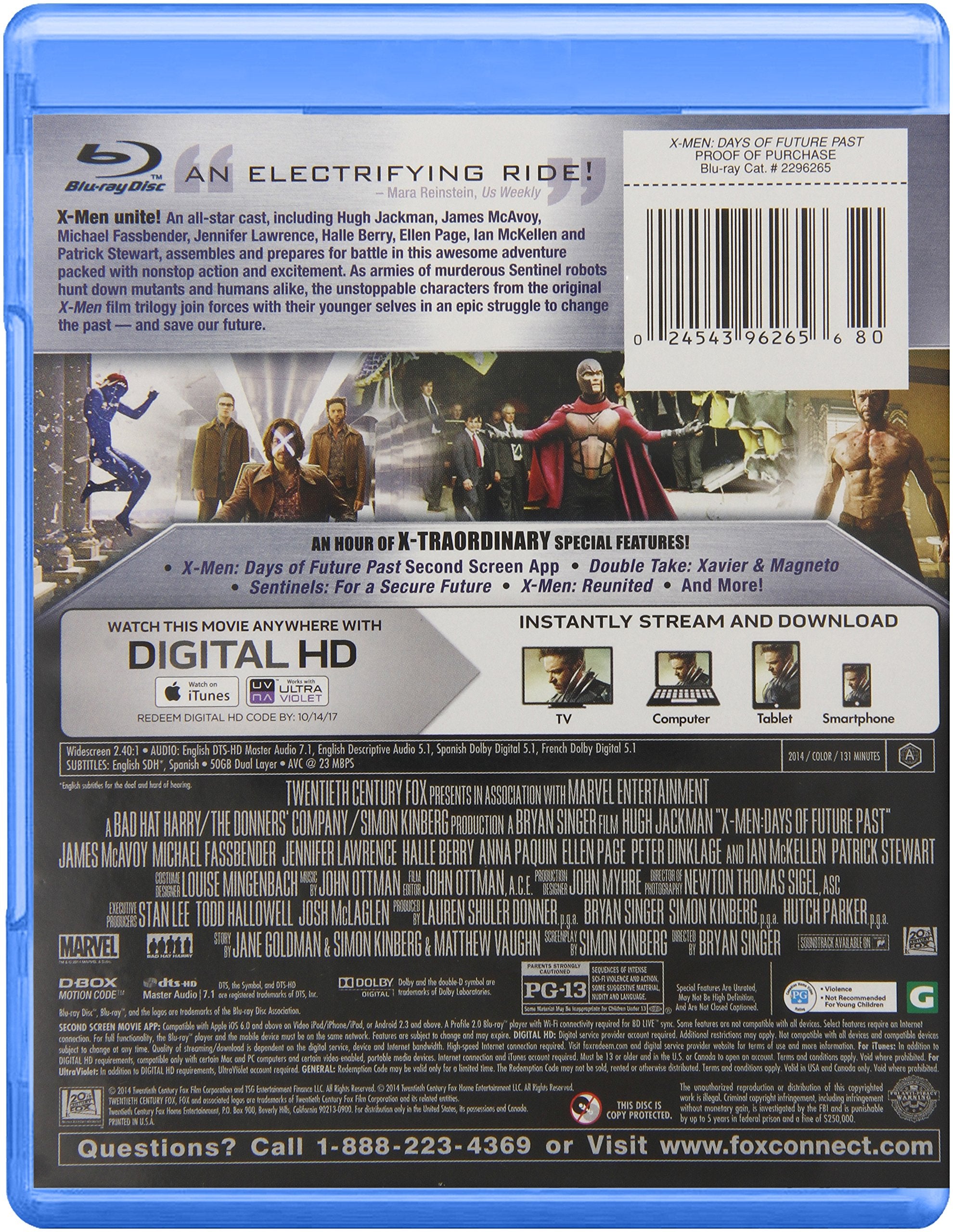 X-MEN: DAYS OF FUTURE PAST [Blu-ray]