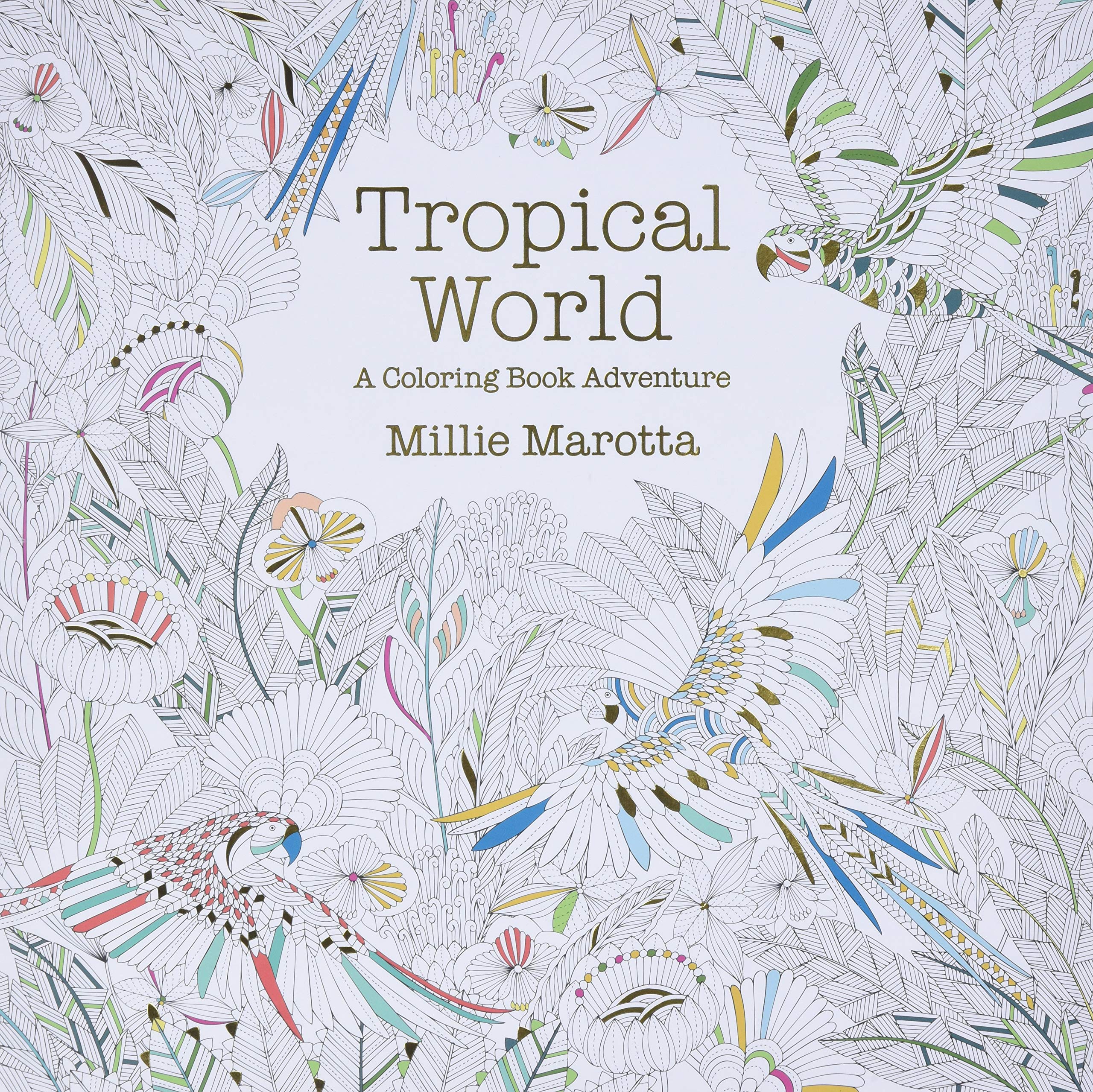Tropical World: A Coloring Book Adventure (A Millie Marotta Adult Coloring Book) used book depot
